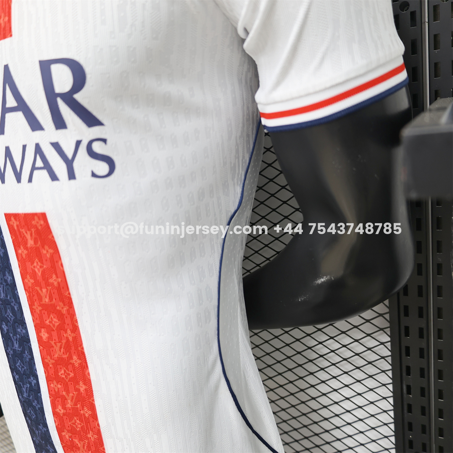Funinjersey-Paris Saint-Germain PSG 25-26 Red Blue Stripes White Special Jersey - Player Version
