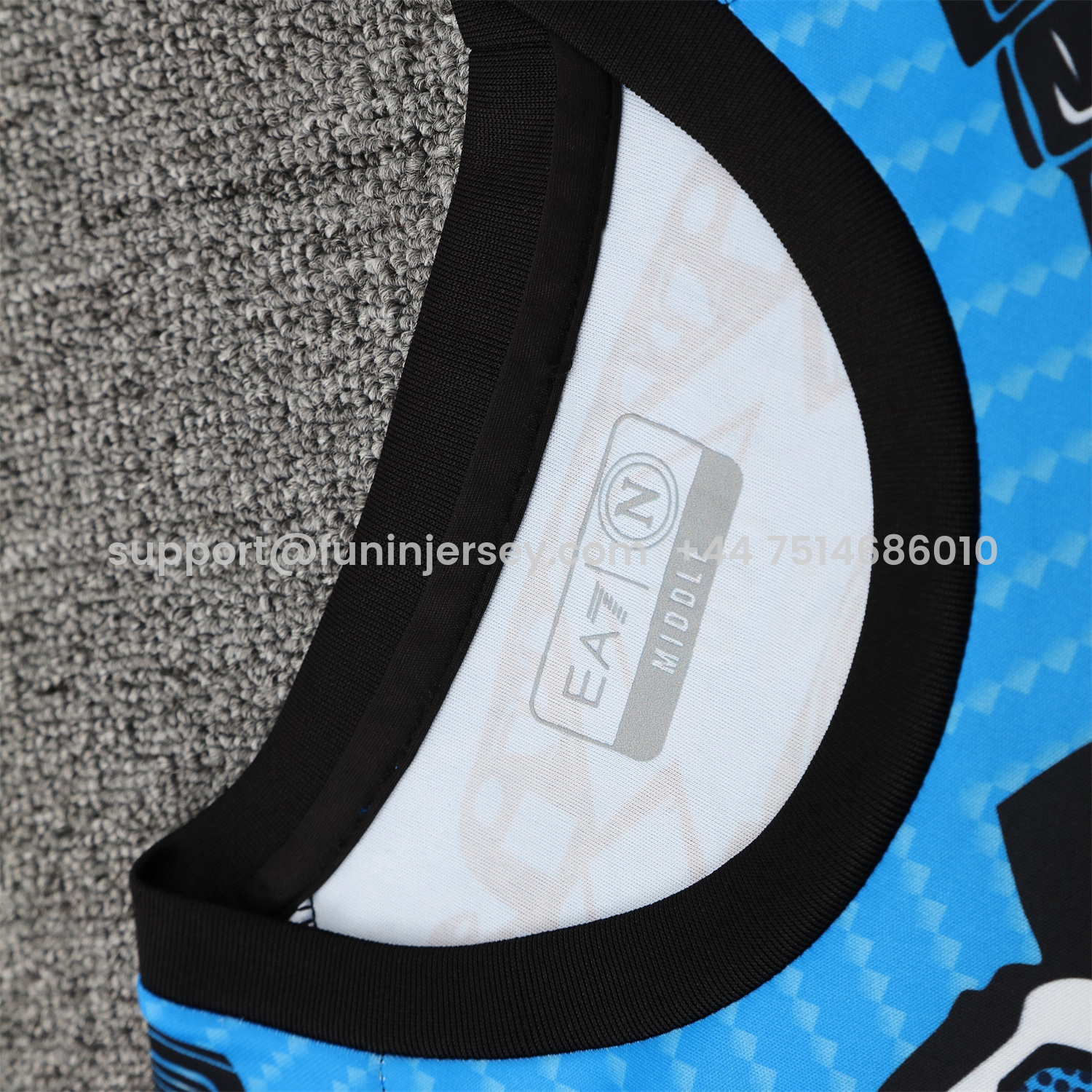 Funinjersey-Napoli 25-26 Vest Training Set - Blue Mecha Vest & Black Shorts
