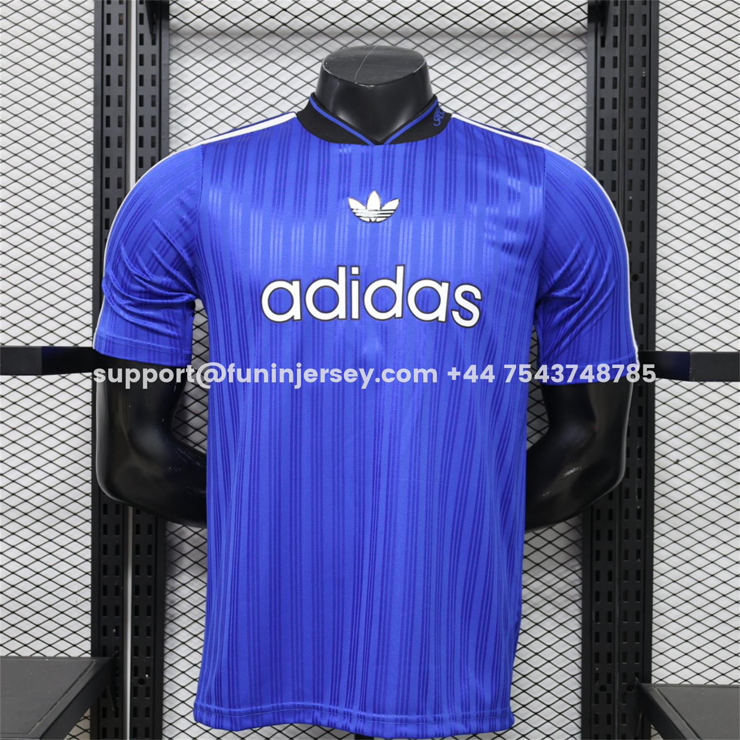 Funinjersey-Adidas 26-27 Terrace Icon Retro Casual Style Royal Blue Jersey - Player Version