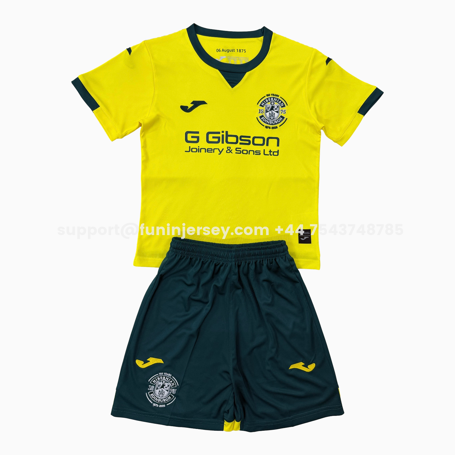 Funinjersey-Hibernian 25-26 Away Kids Kit