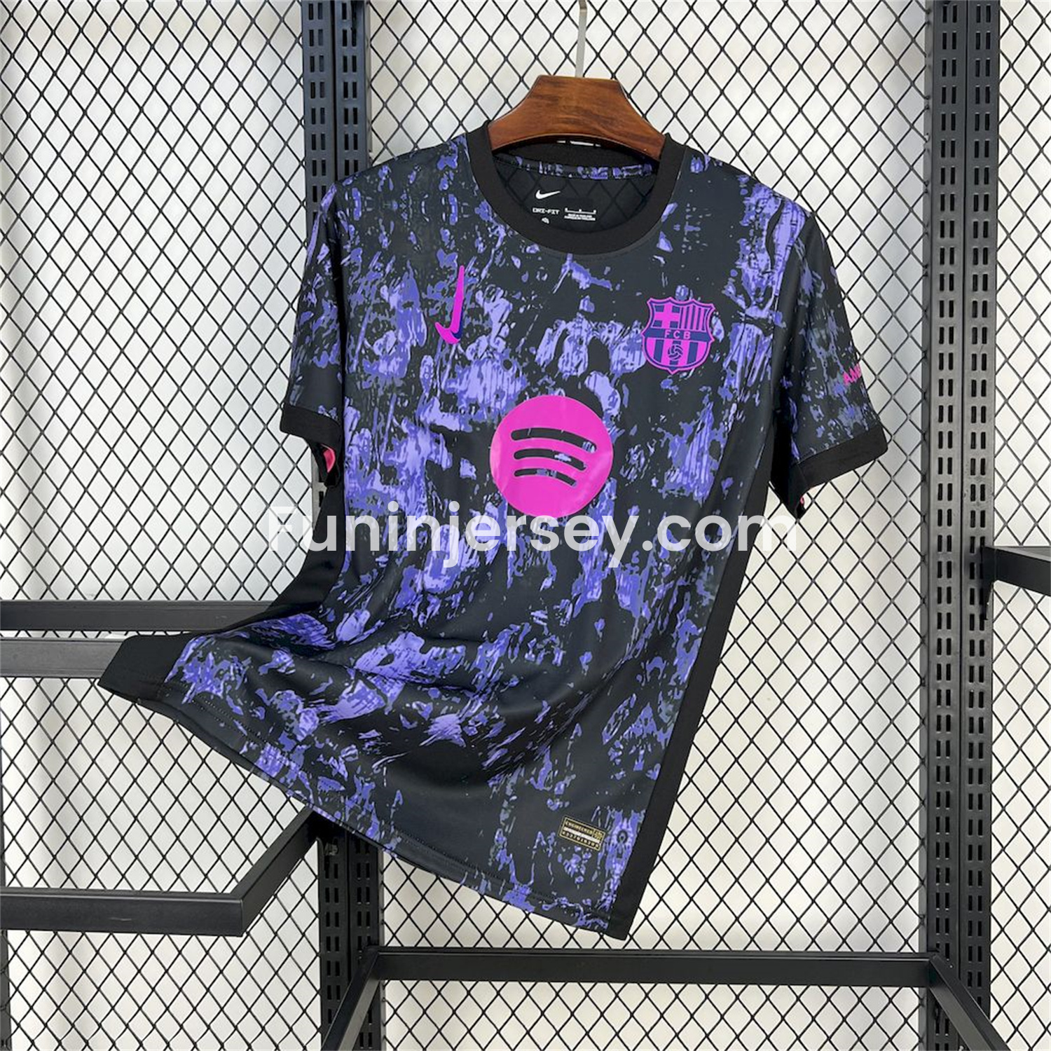 Funinjersey-Barcelona 25-26 Purple Rock Pattern Jersey - Fans Version