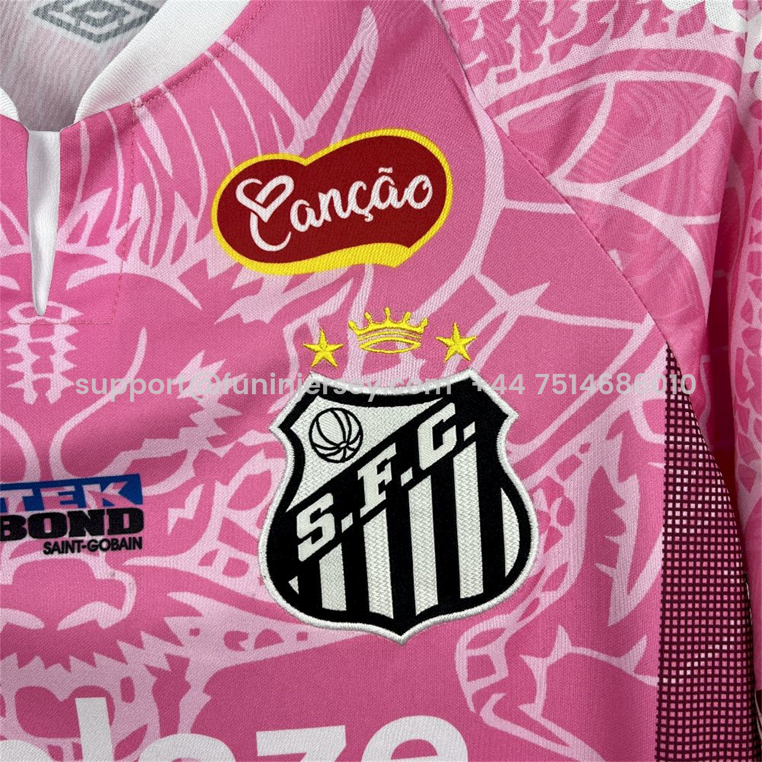 Funinjersey-Santos 25-26 Pink Special Jersey with Sponsors - Fans Version