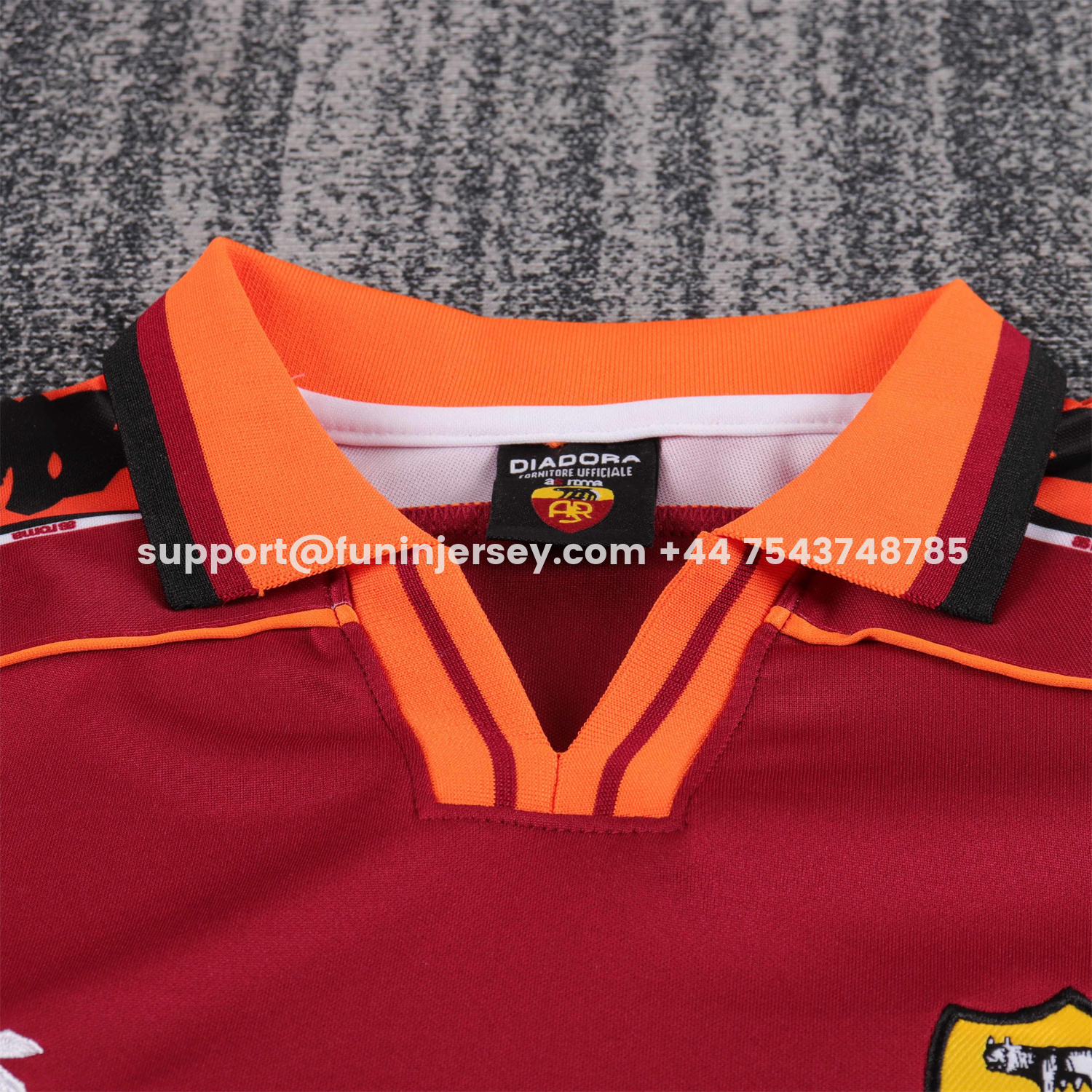 Funinjersey-Retro Roma 1998-99 Home Kids Kit