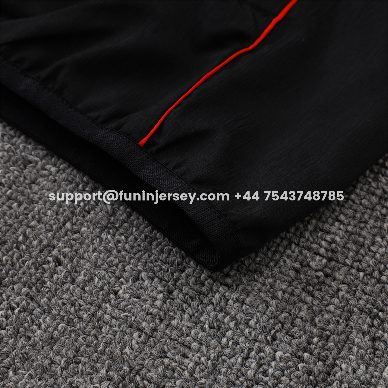 Funinjersey-Ajax 25-26 Windbreaker Training Set - Black Top and Pants