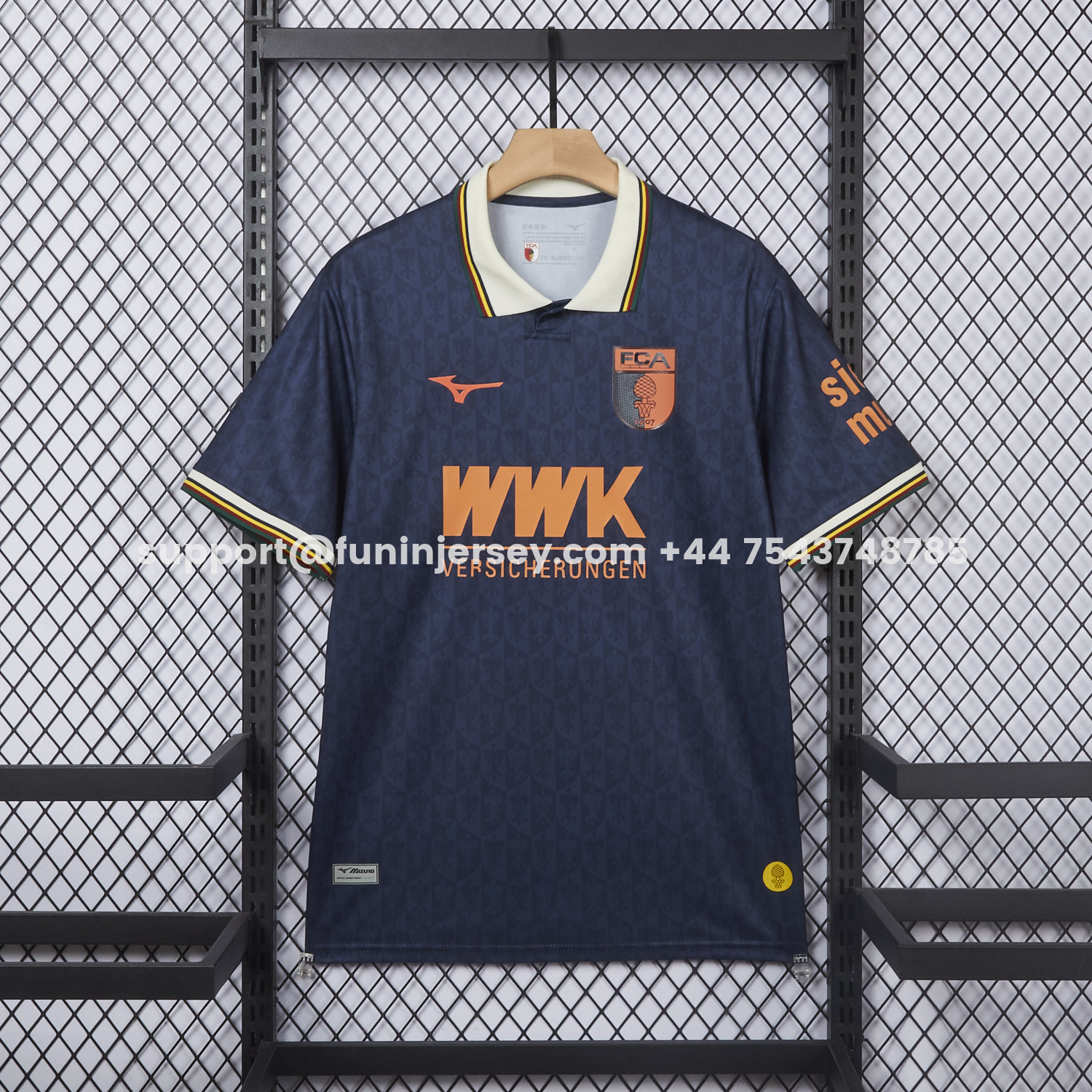 Funinjersey-Augsburg 25-26 Blue Goalkeeper Jersey - Fans Version