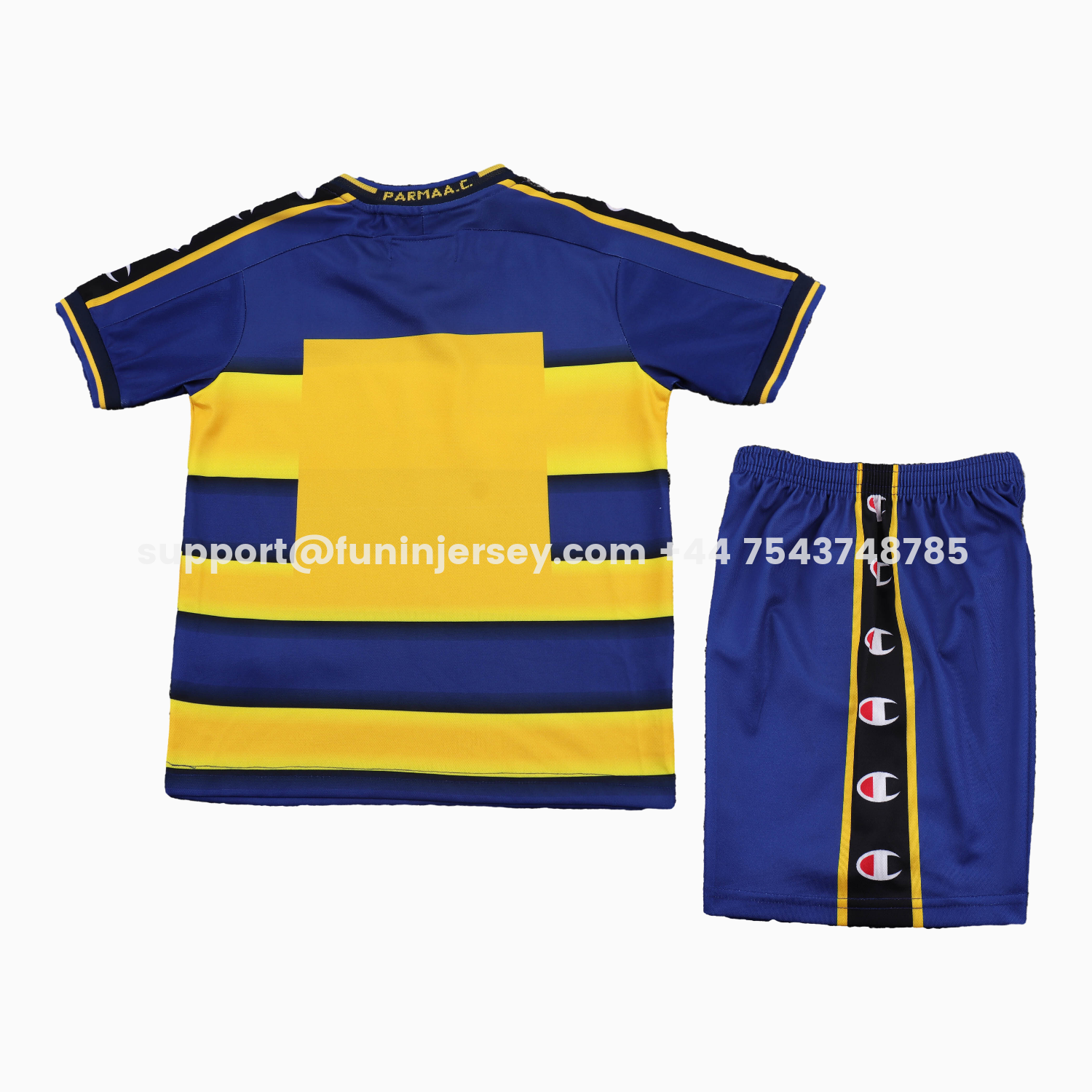 Funinjersey-Retro Parma 2001-02 Home Kids Kit