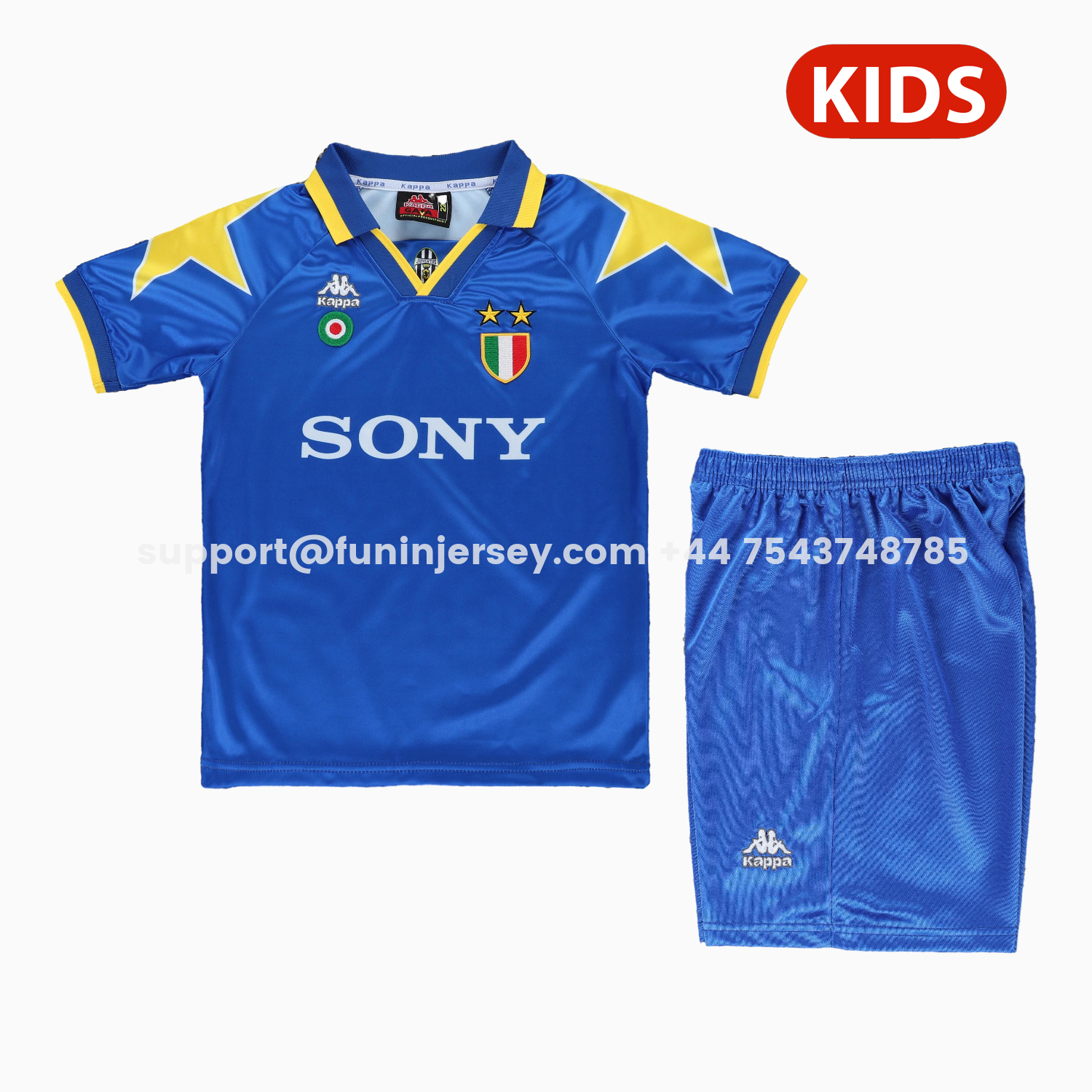 Funinjersey-Retro Juventus 1995-96 Away Kids Kit