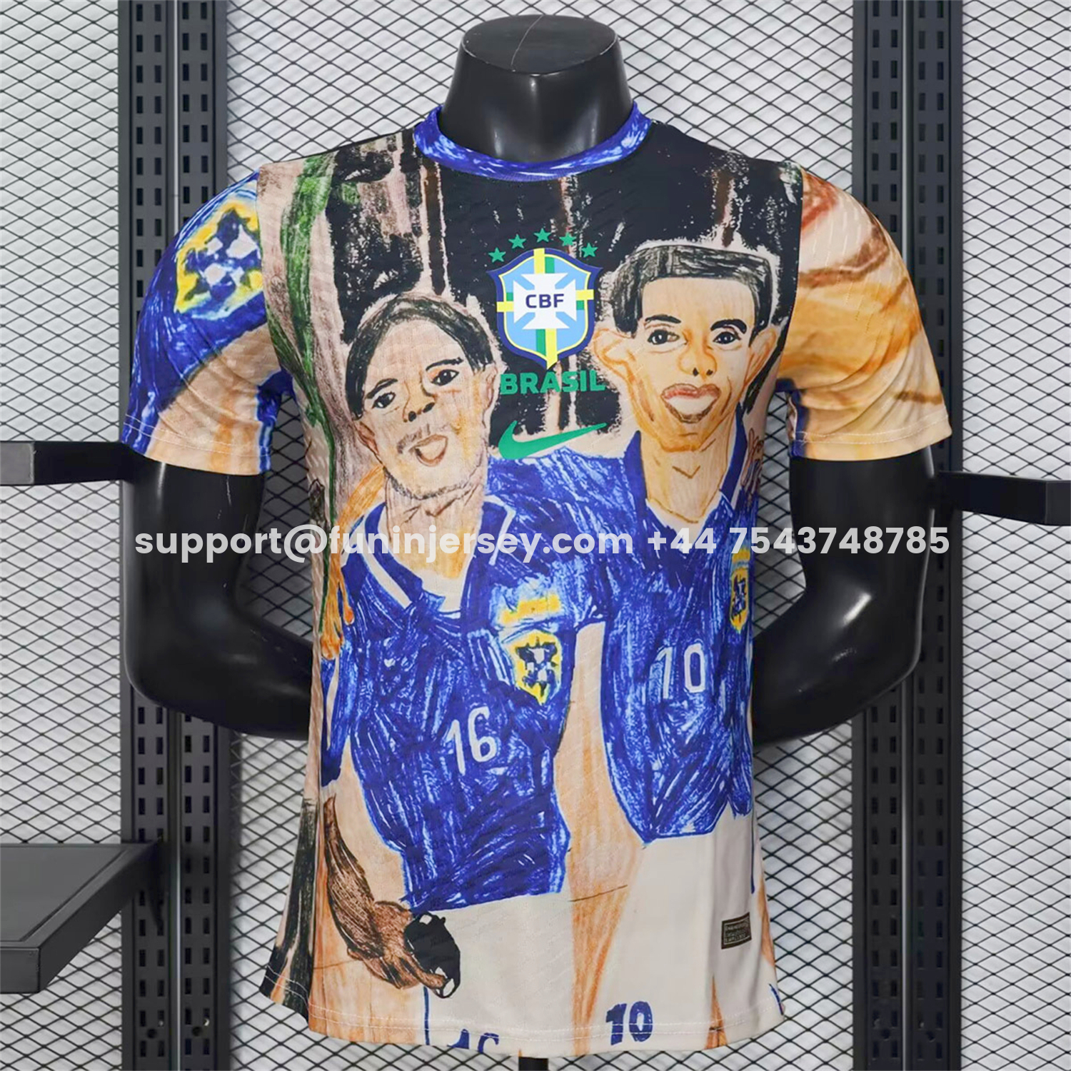 Funinjersey-Brazil 2026 Painted Figures Special Jersey - Player Version