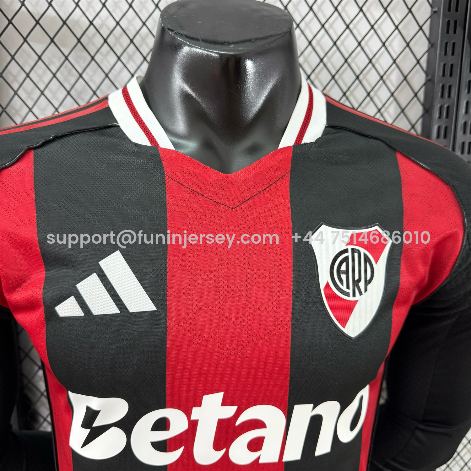 Funinjersey-River Plate 25-26 Away Long Sleeves Jersey - Player Version