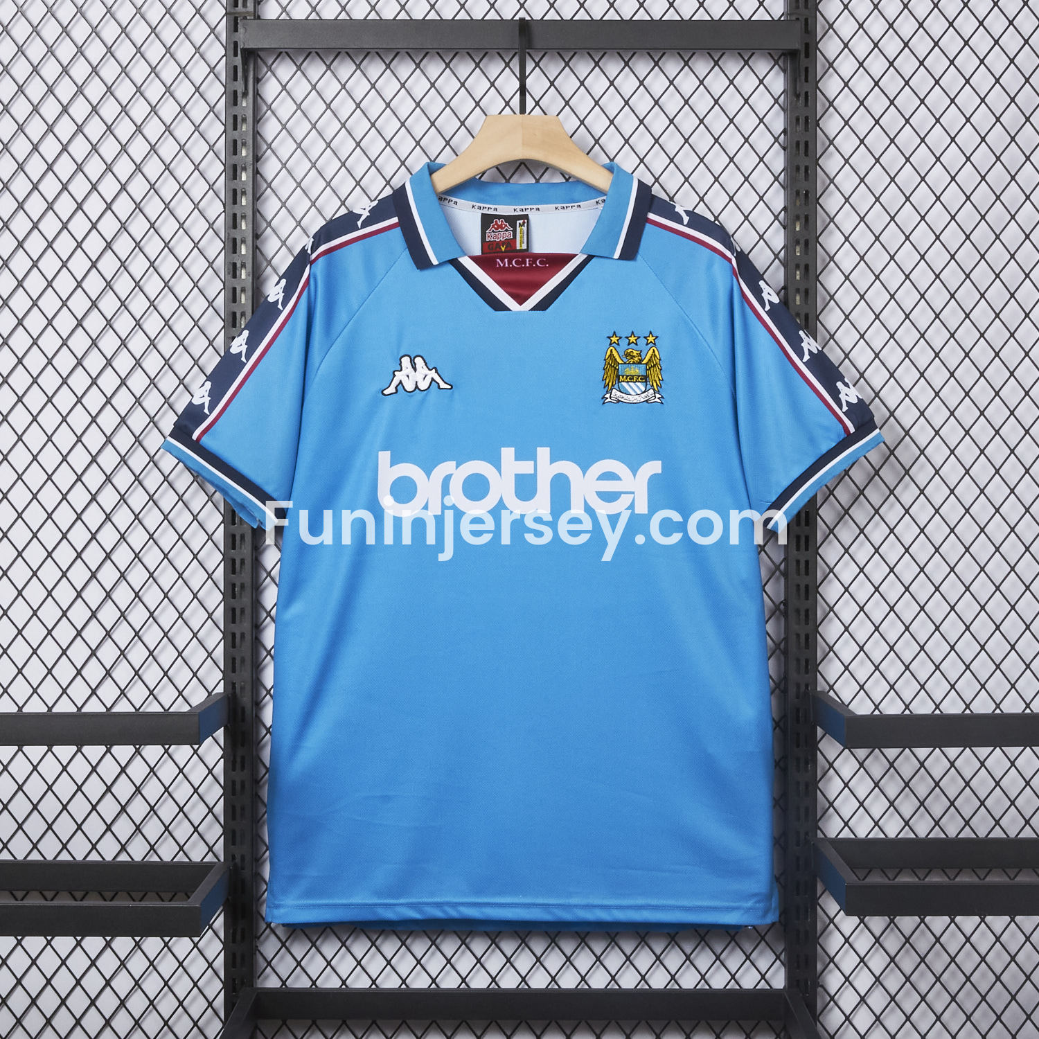 Funinjersey-Retro Manchester City 1997-98 Home Jersey