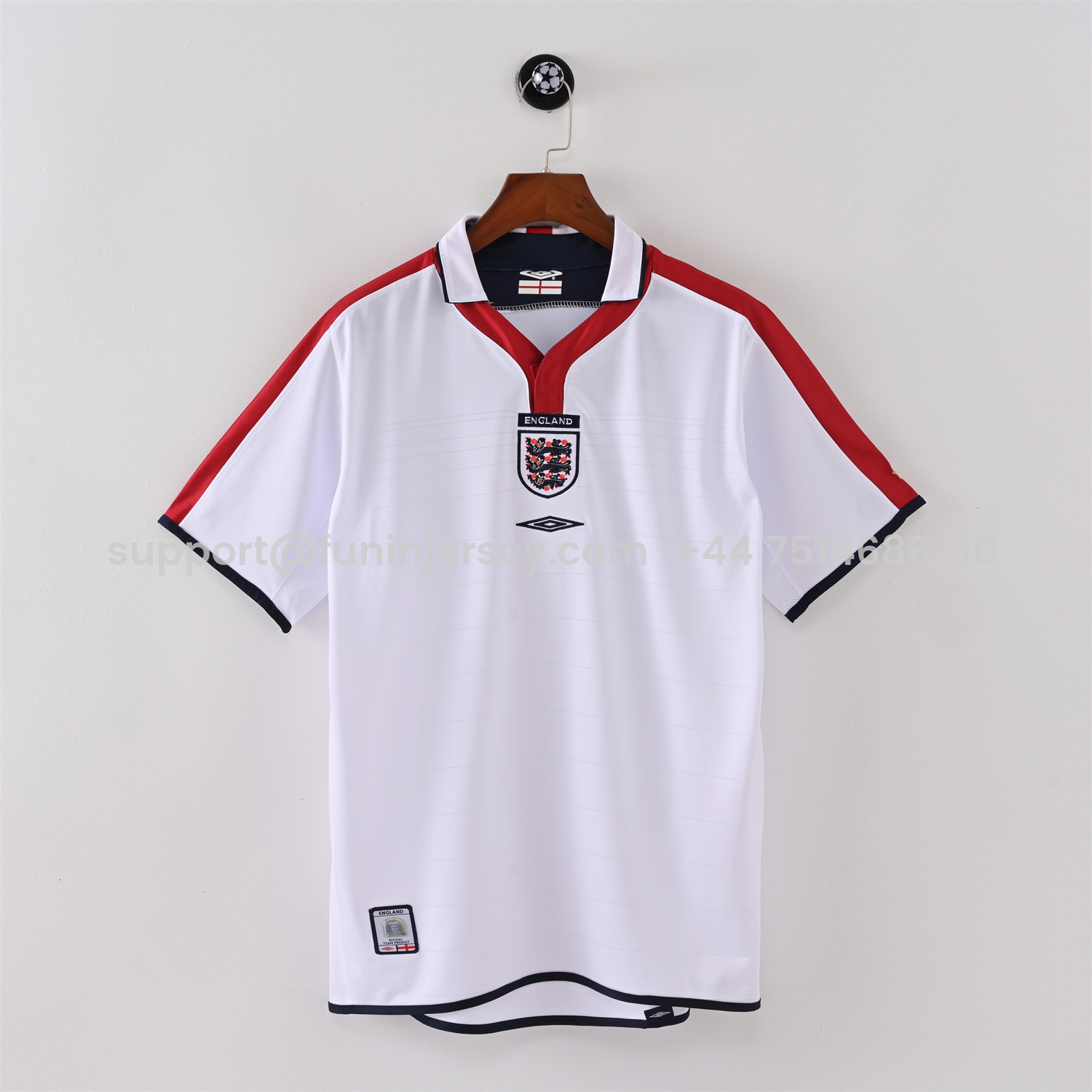 Funinjersey-Retro England 2004 Home White Jersey