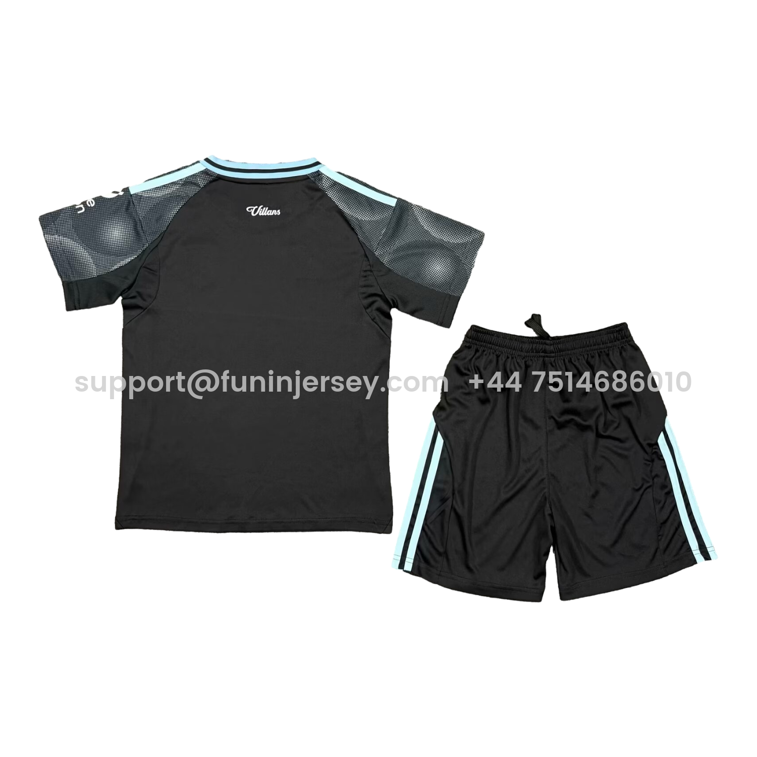 Funinjersey-Aston Villa 25-26 Away Kids Kit