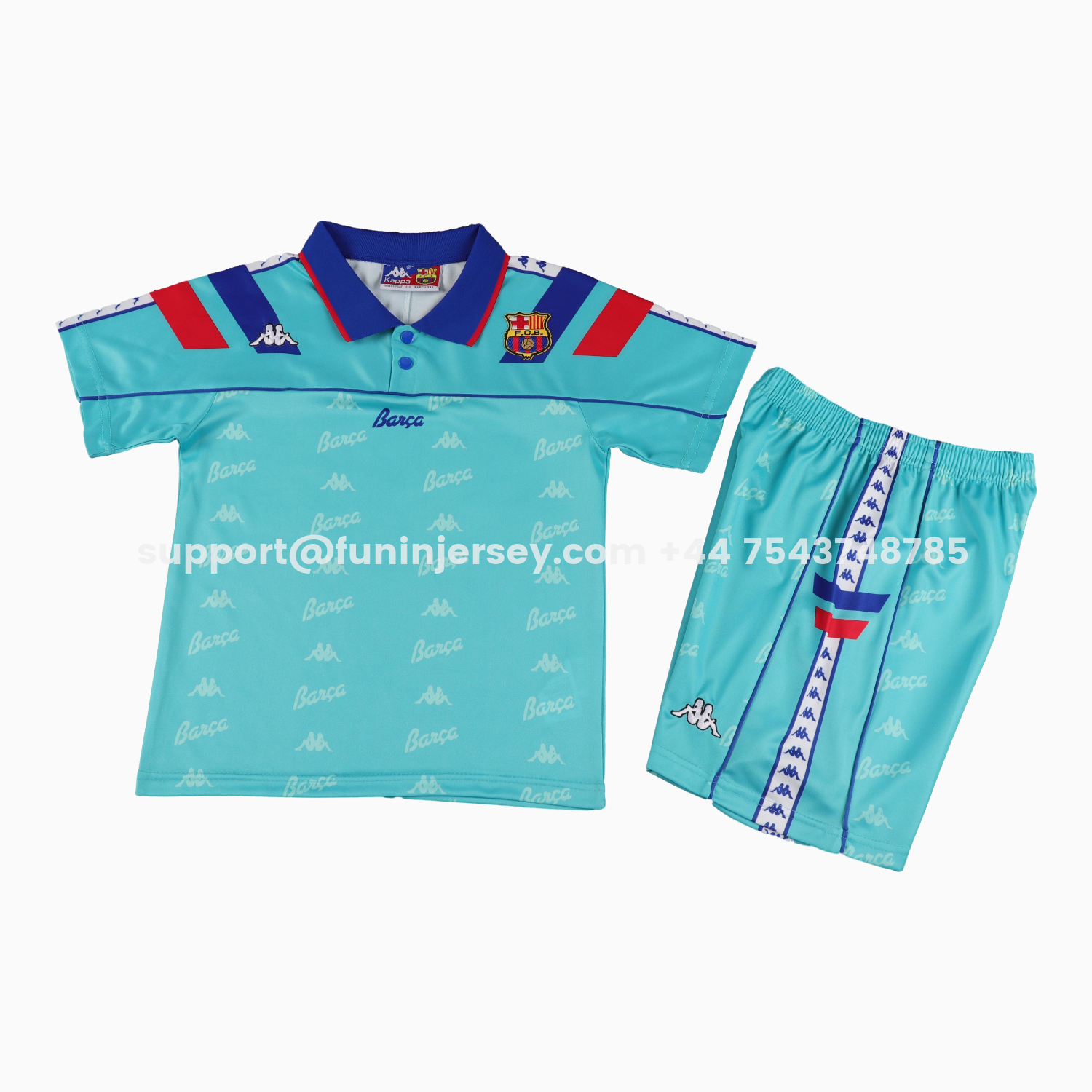Funinjersey-Retro Barcelona 1992-95 Away Kids Kit