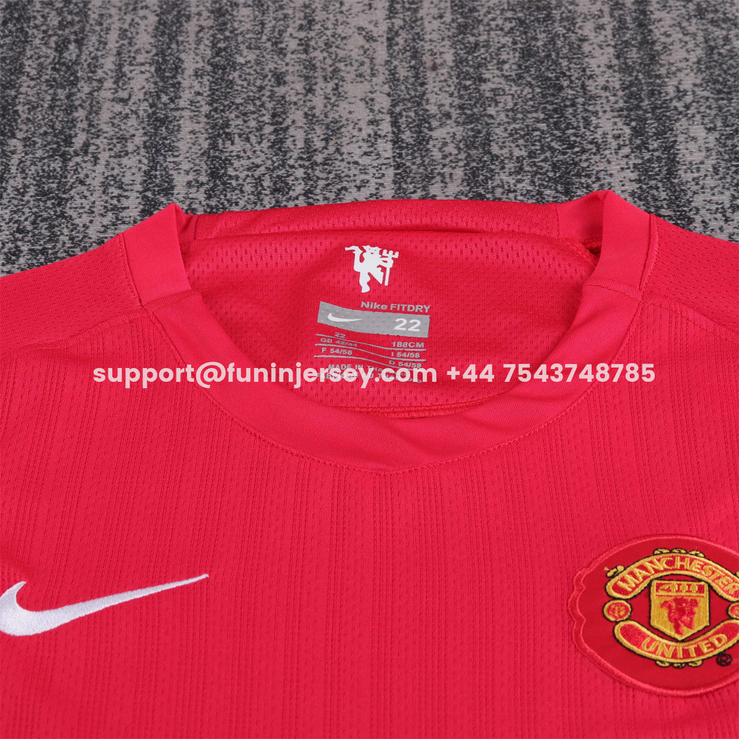 Funinjersey-Retro Manchester United 2007-08 Home Kids Kit