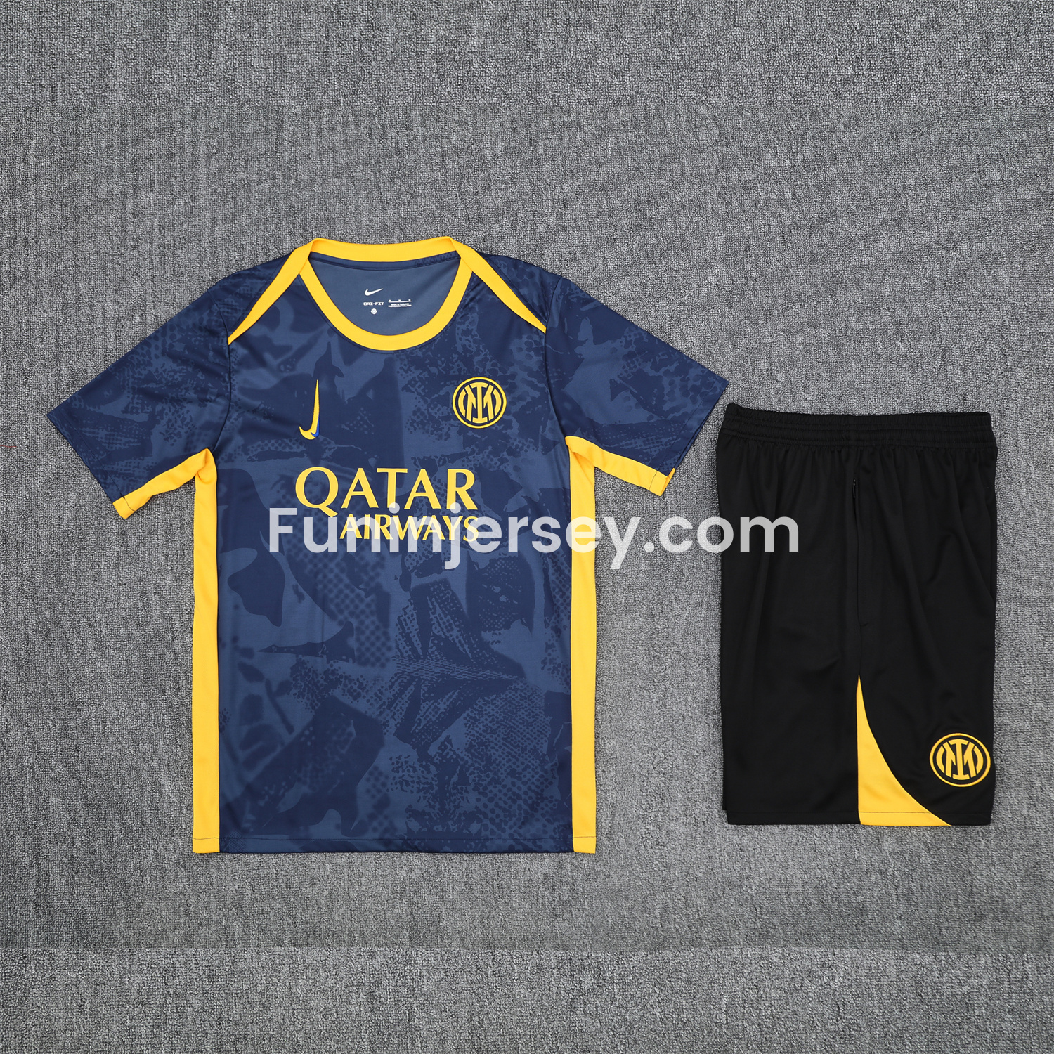 Funinjersey-Inter Milan 25-26 Short-Sleeve Training Set - Deep Blue Camouflage