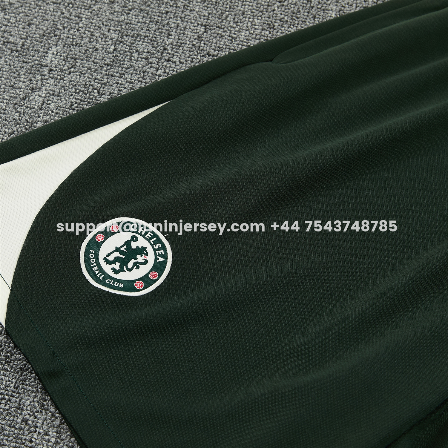 Funinjersey-C.H.E.L.S.E.A 25-26 Short-Sleeve Training Set - Dark Green Top & Dark Green Pants