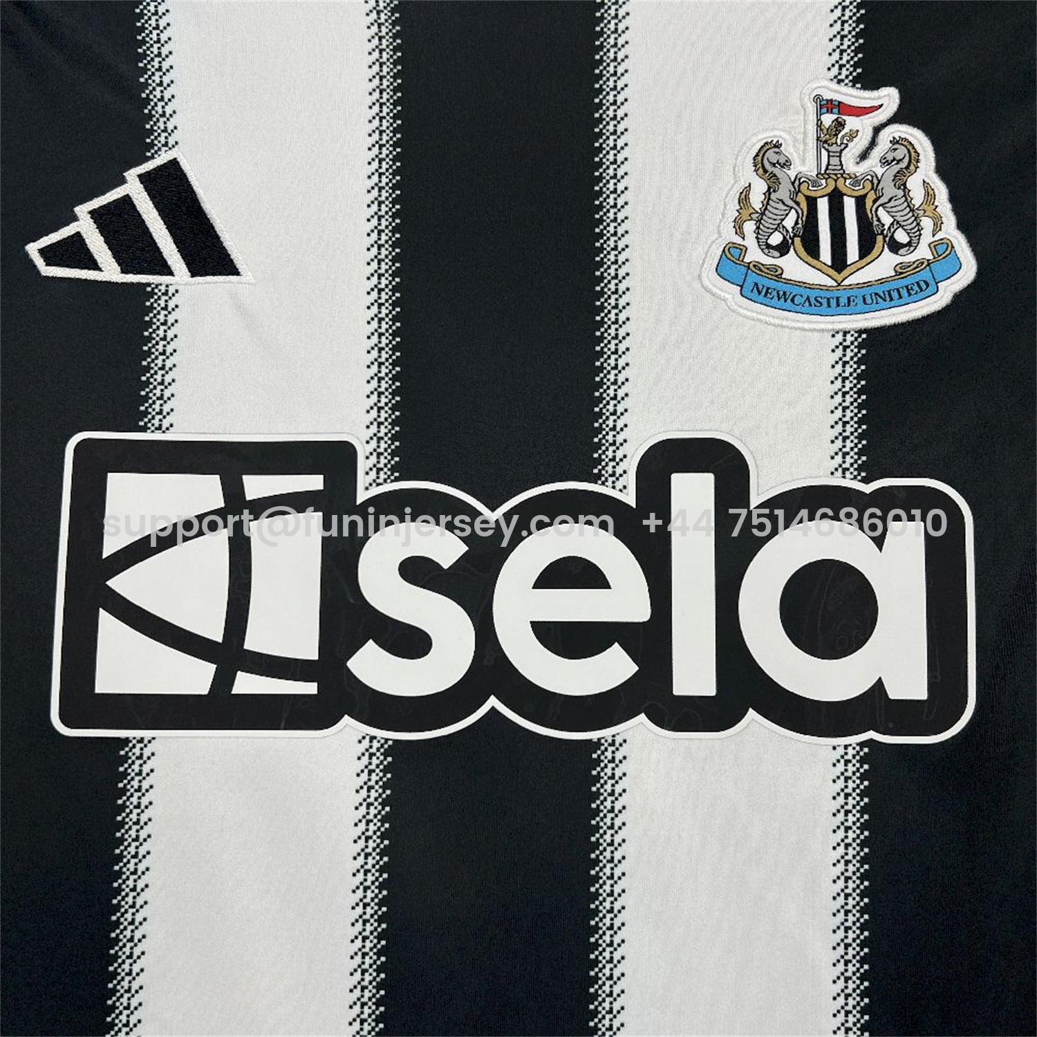 Funinjersey-Newcastle United 25-26 Home Long Sleeves Jersey - Fans Version