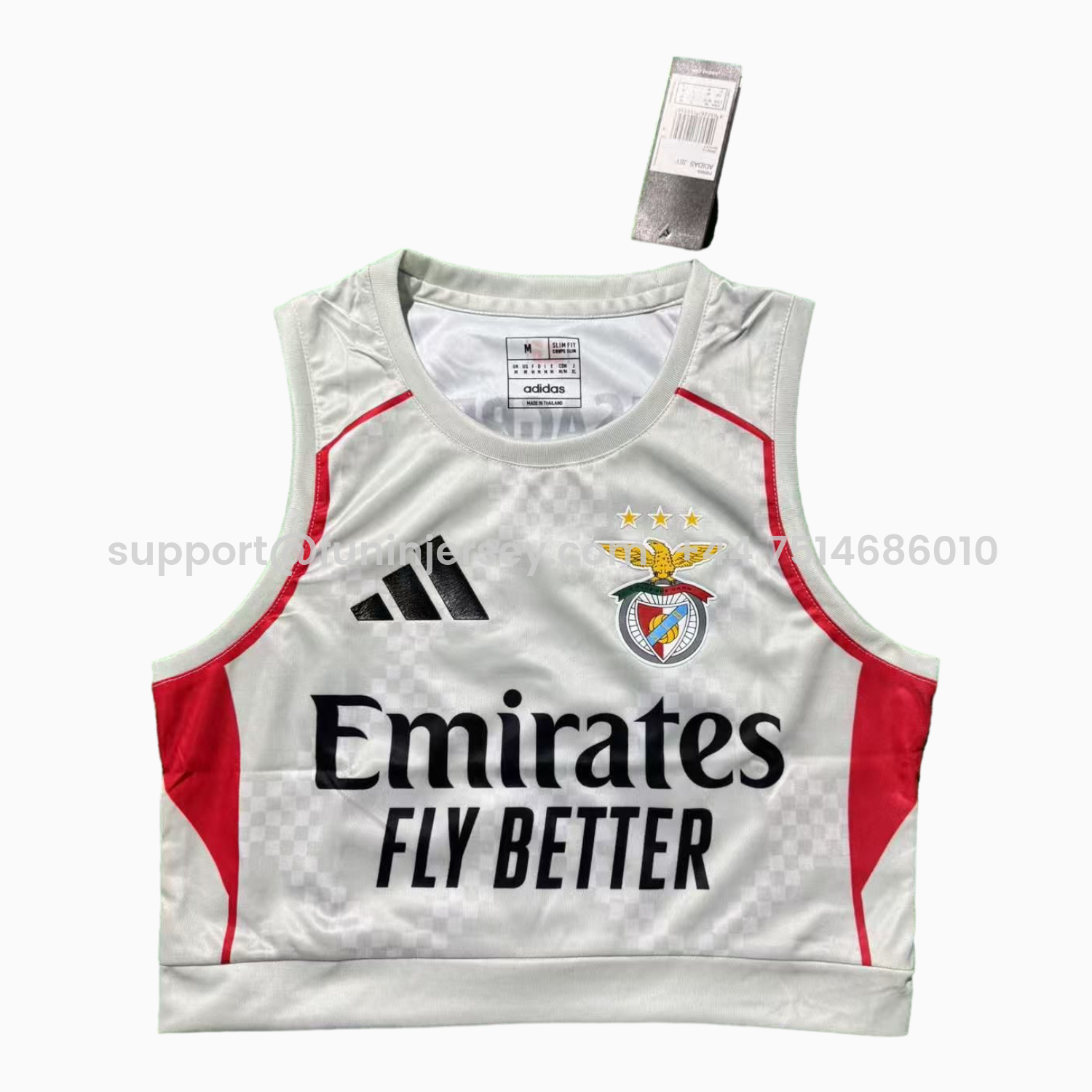 Funinjersey-Women's Benfica 25-26 Away White Yoga Vest
