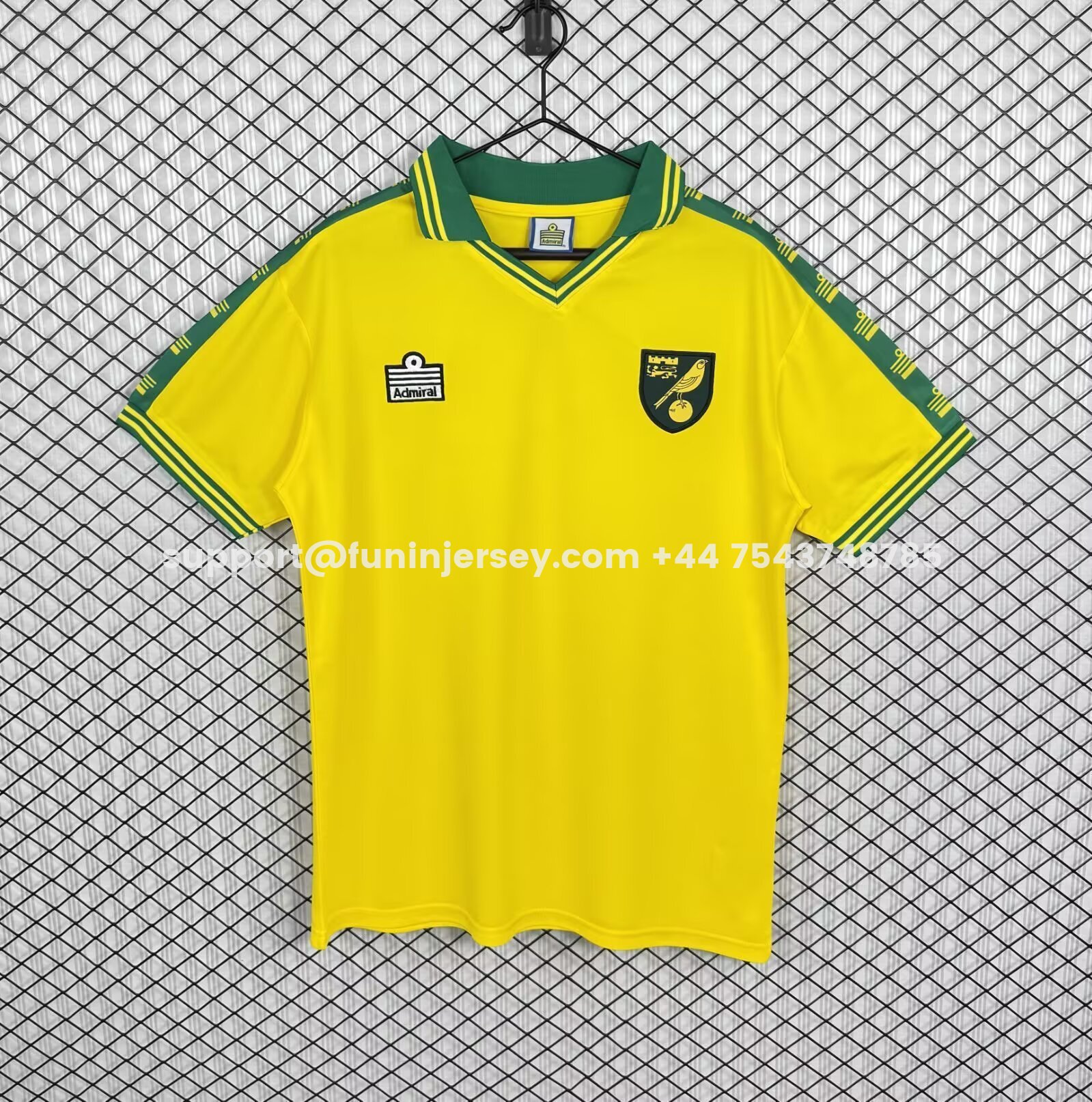 Funinjersey-Retro Norwich City 1976-81 Home Jersey