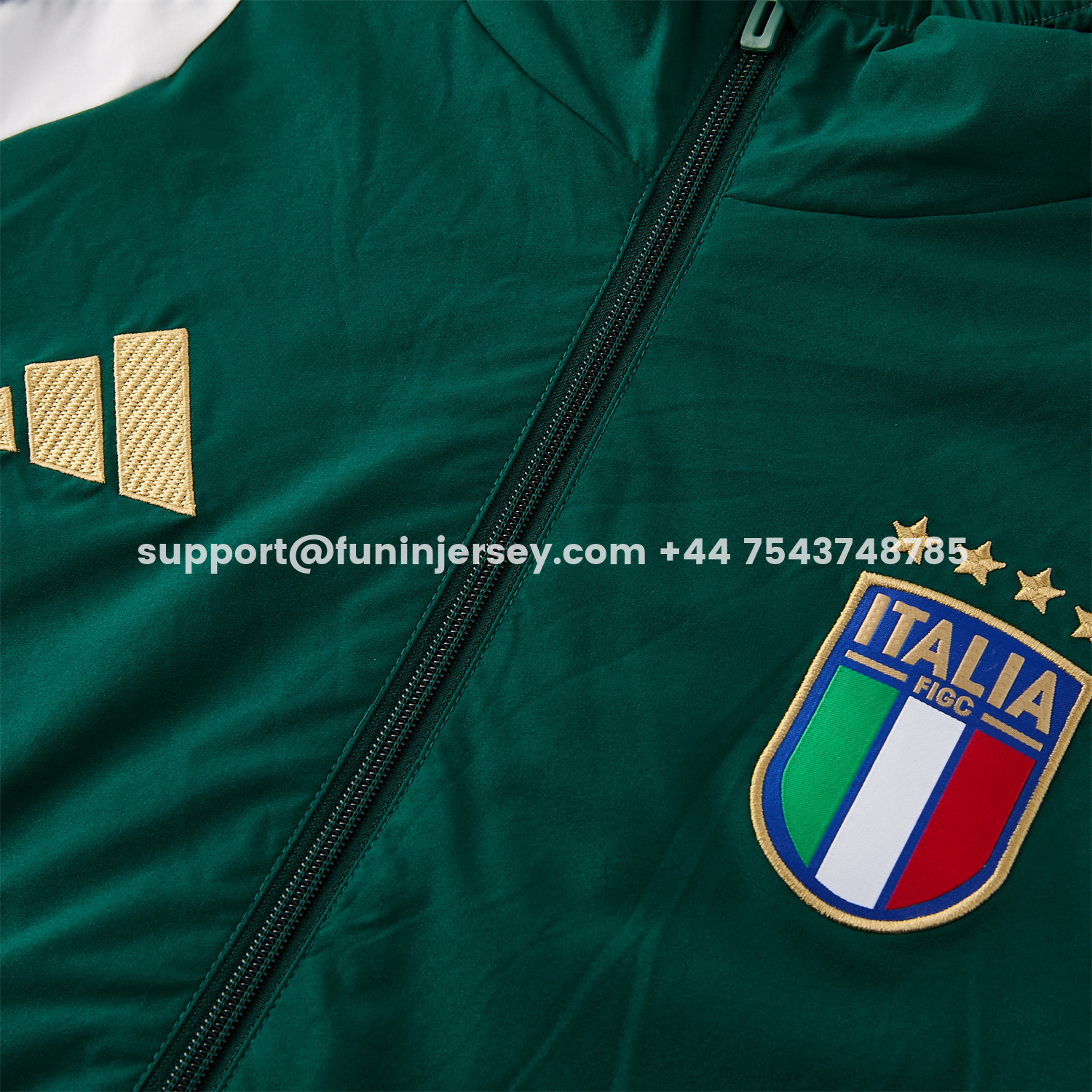 Funinjersey-Italy 2026 Hooded Windbreaker Training Set - Green Top & Pants