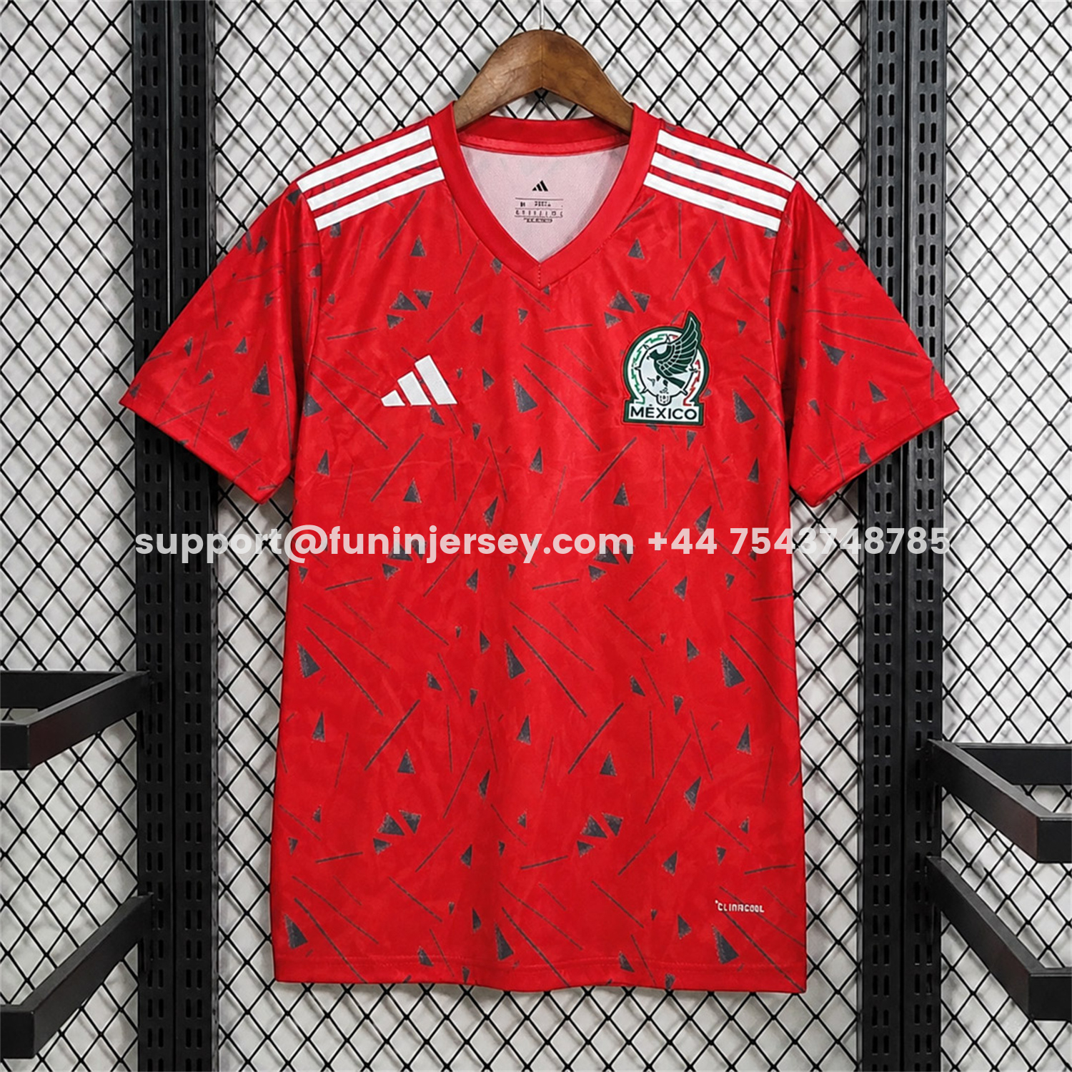Funinjersey-Mexico 2026 Red With Black Pattern Special Jersey - Fans Version