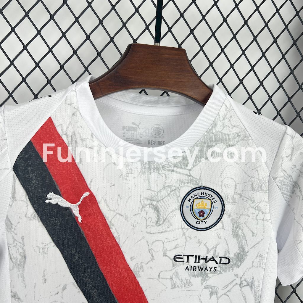 Funinjersey-Manchester City 25-26 Away Kids Kit