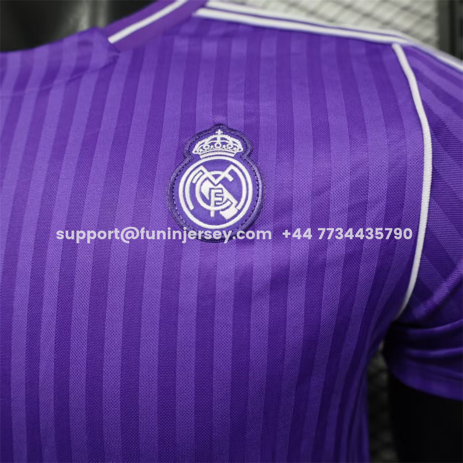 Funinjersey-Real Madrid 25-26 Icon Range Trefoil Purple Travel Jersey - Player Version