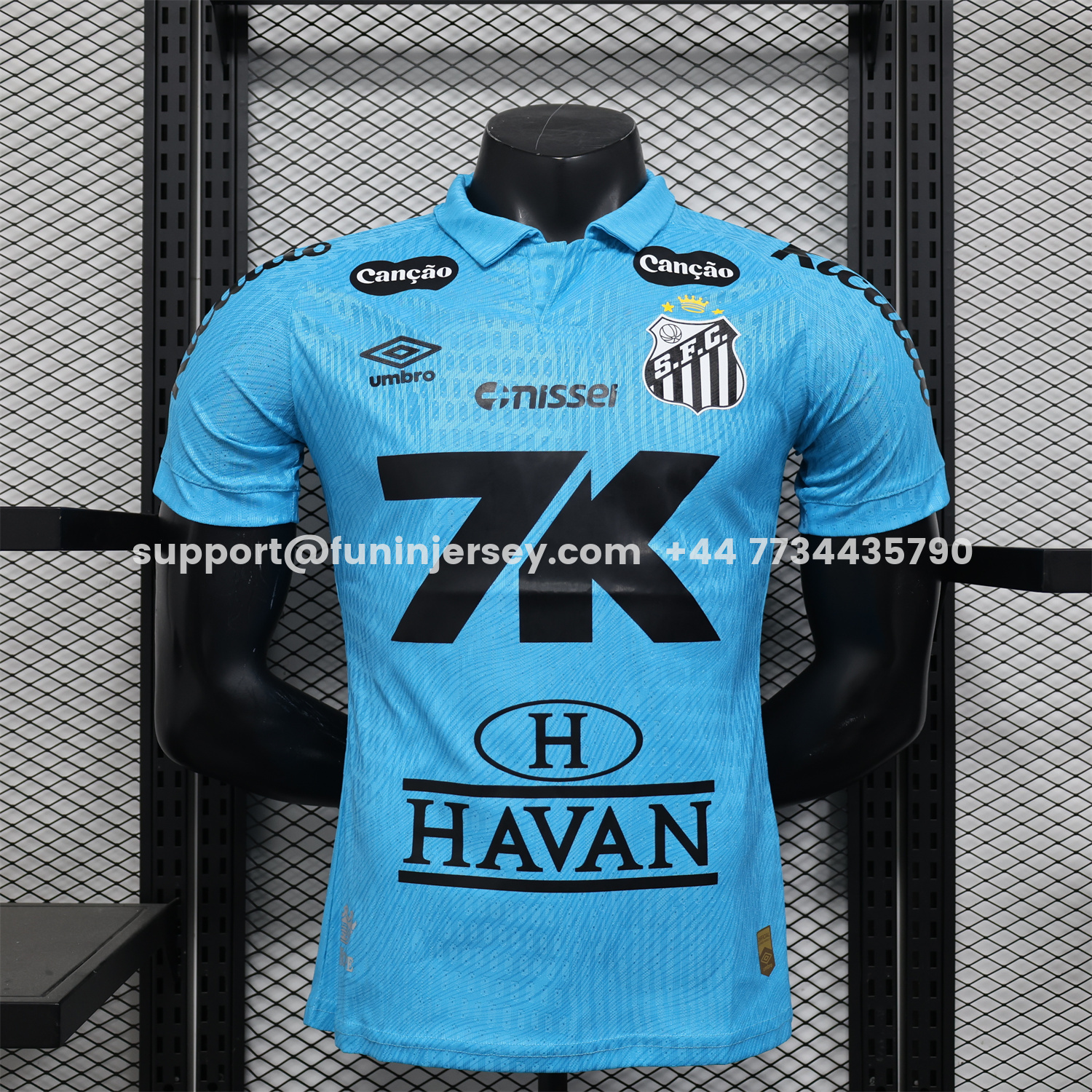 Funinjersey-Santos 25-26 Third Blue Jersey - Play Version