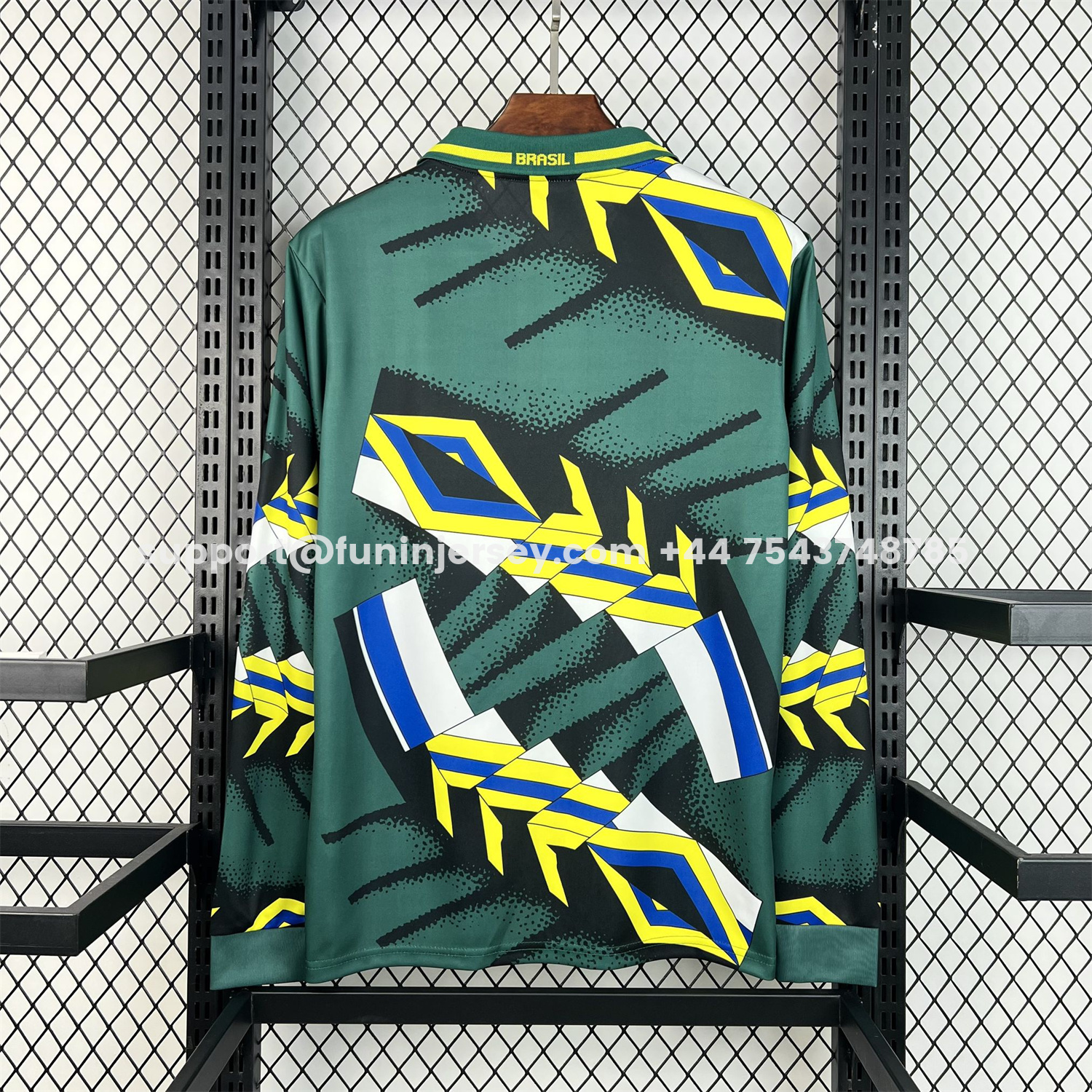 Funinjersey-Retro Brazil 1994 Long Sleeves Goalkeeper Jersey