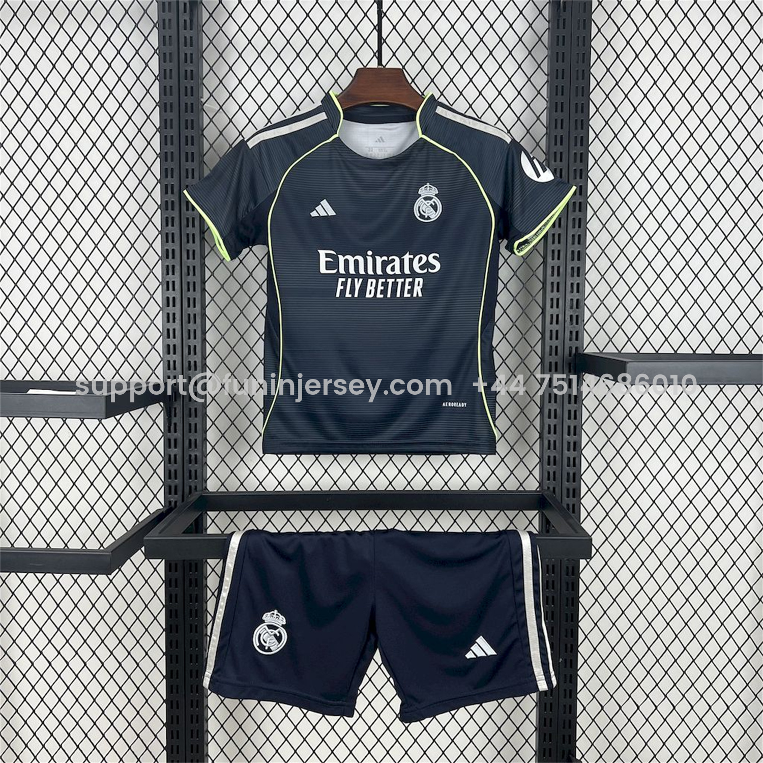 Funinjersey-Real Madrid 25-26 Away Kids Kit - Fans Version