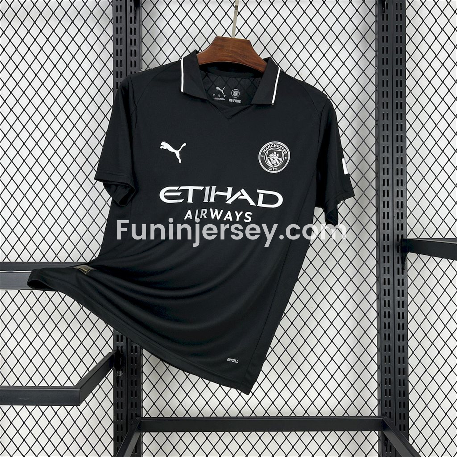 Funinjersey-Manchester City 25-26 Away Black Jersey - Fans Version