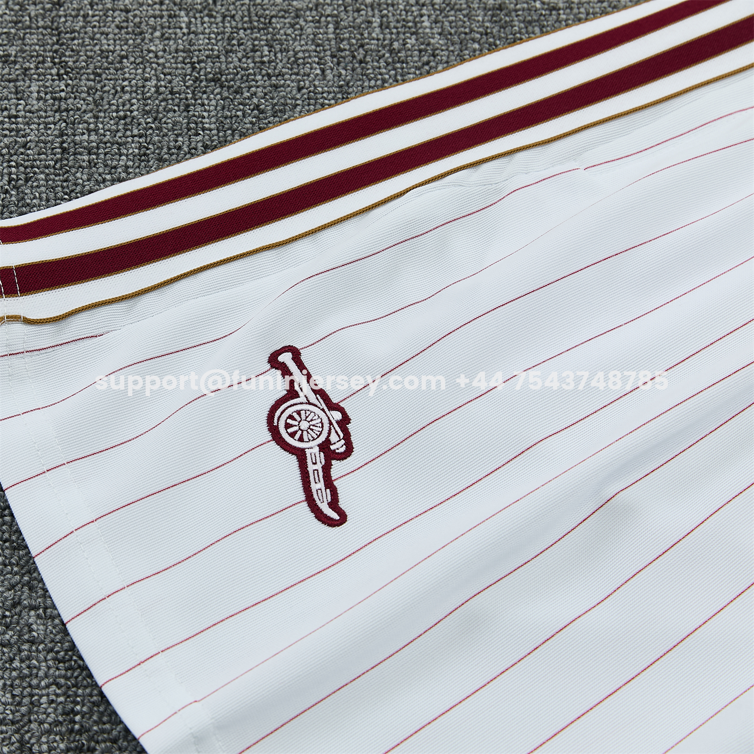 Funinjersey-Arsenal 25-26 Retro Style Short-Sleeve Training Set - Colors Top & White With Thin Mar Pants