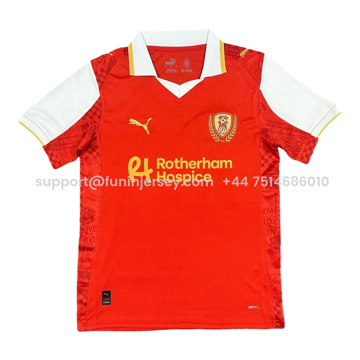 Funinjersey-Rotherham United 25-26 Home Jersey - Fans Version