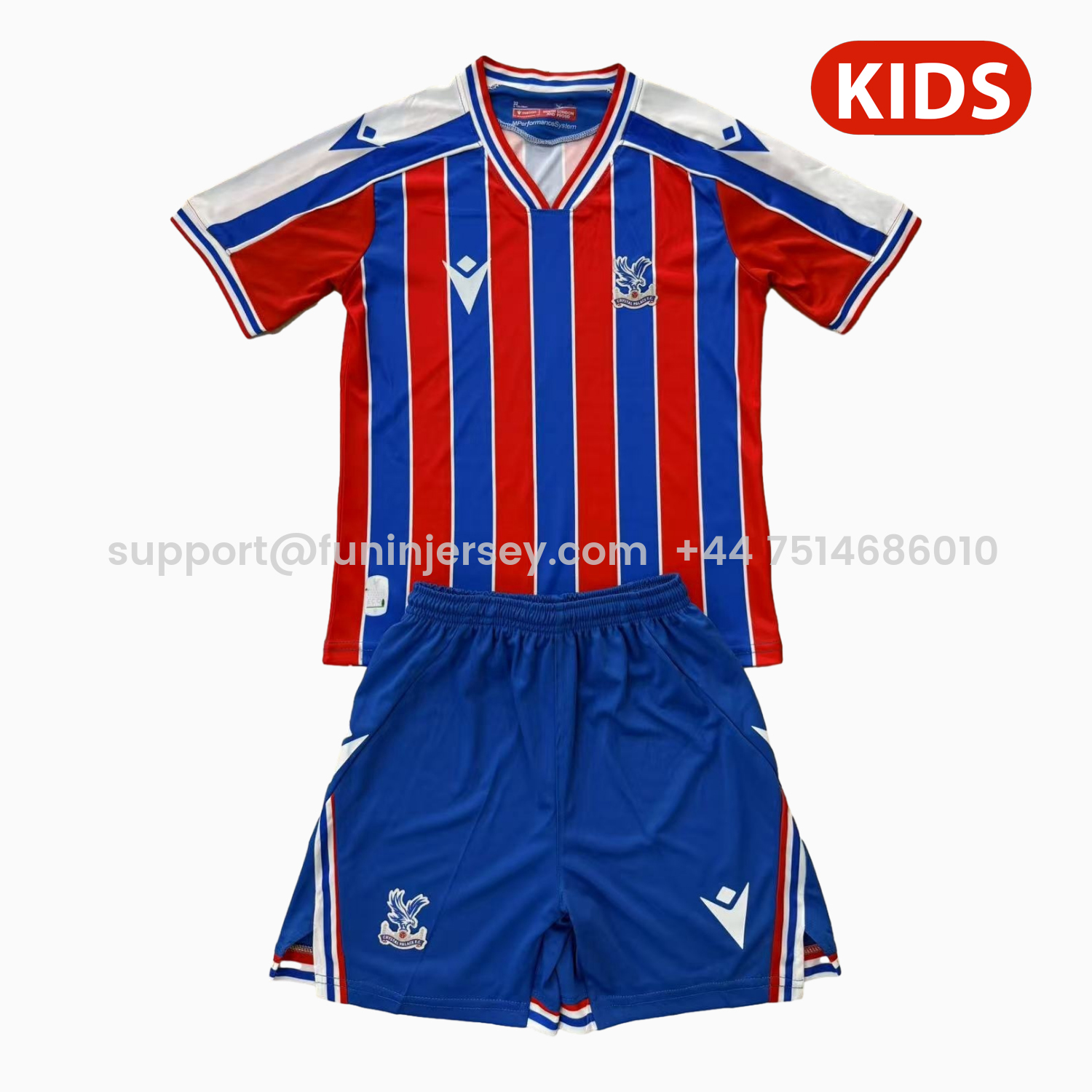 Funinjersey-Crystal Palace 25-26 Home Kids Kit