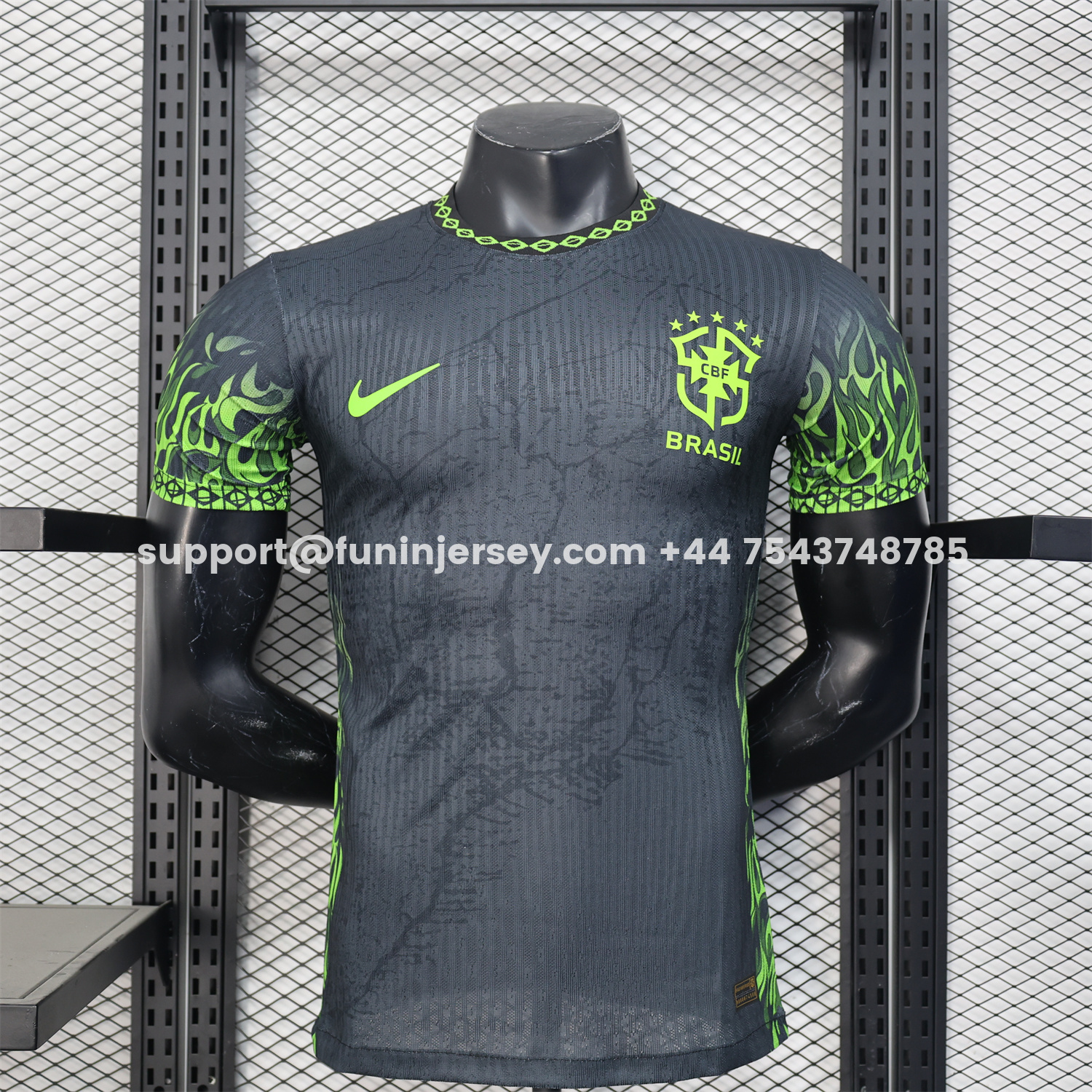 Funinjersey-Brazil 2025 Green Fire Black Special Edition Jersey - Player Version