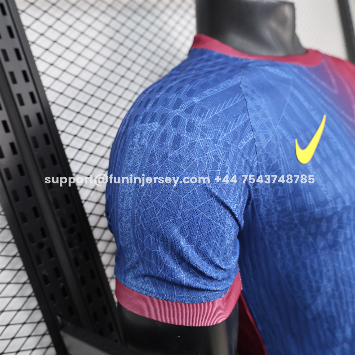 Funinjersey-Barcelona 25-26 Red And Blue Gradient Special White Jersey - Player Version