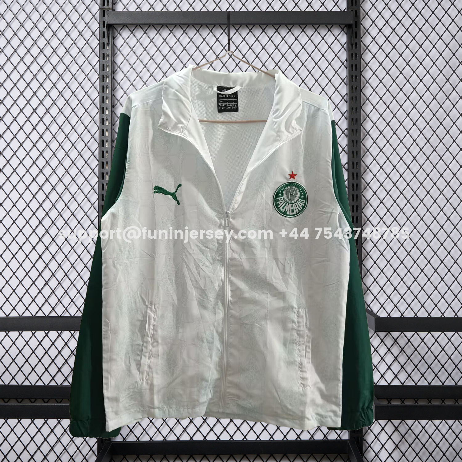 Funinjersey-Palmeiras 25-26 Training Windbreaker Jacket - White