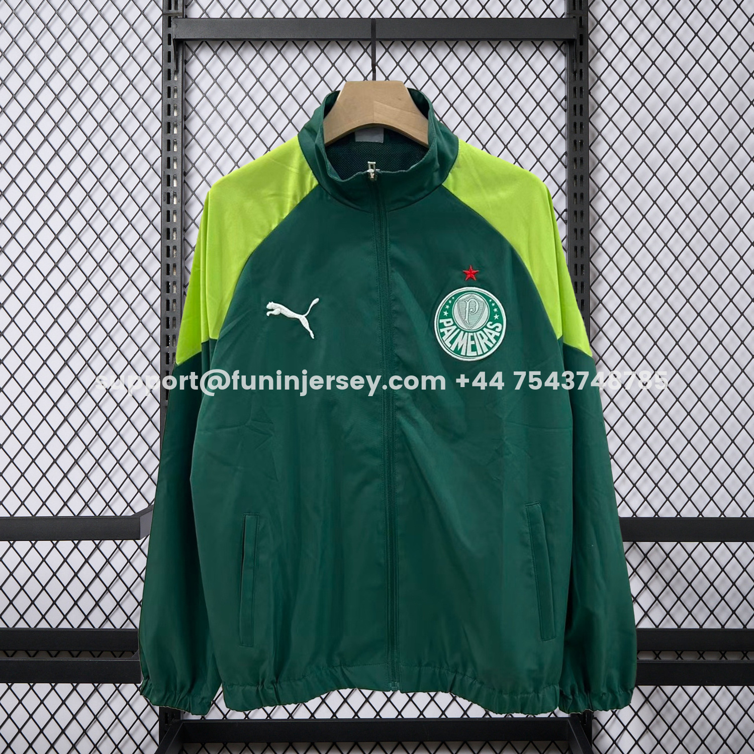 Funinjersey-Palmeiras 25-26 Training Windbreaker Jacket - Green