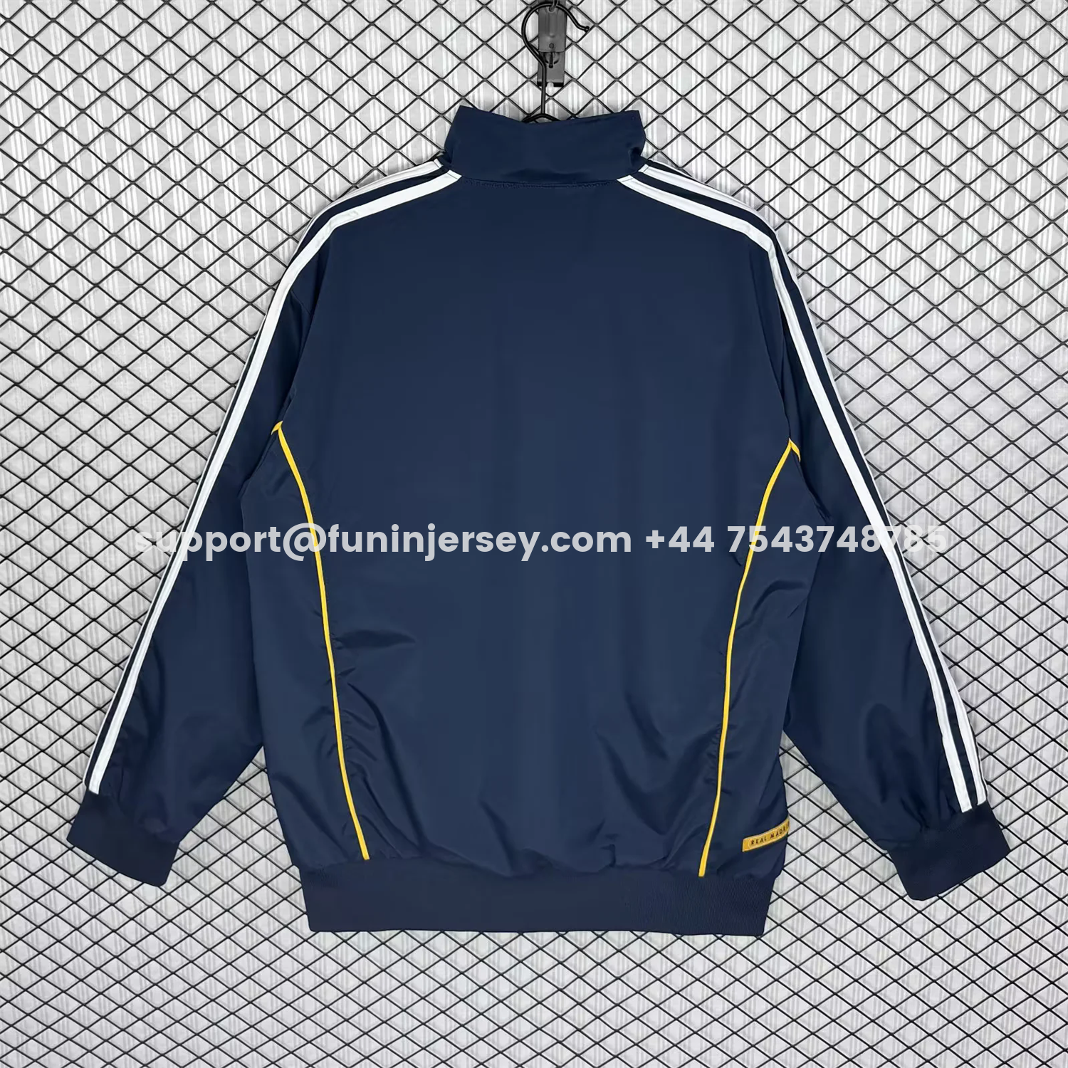 Funinjersey-Retro Real Madrid 1998-99 Third Windbreaker Jacket - Blue