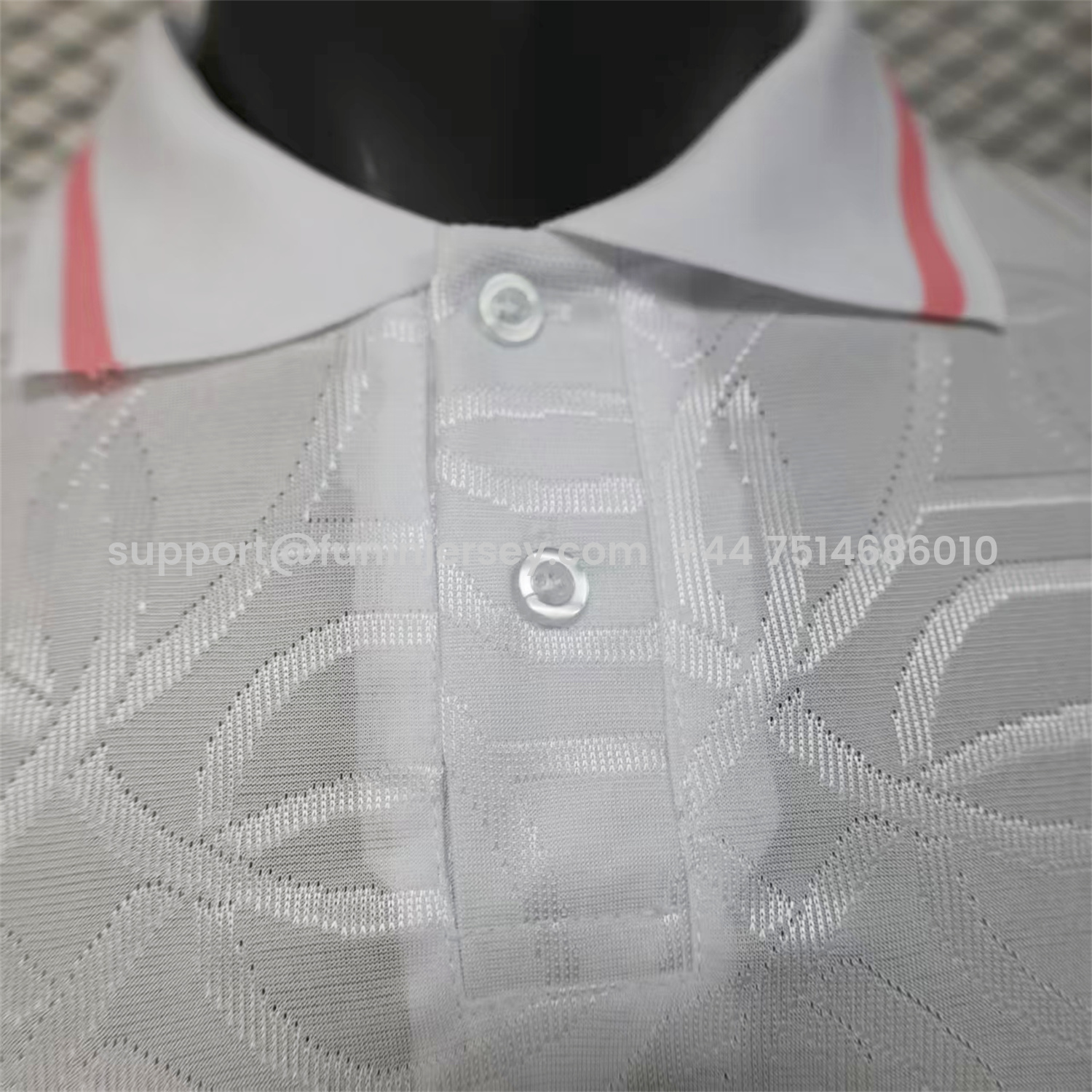 Funinjersey-Paris Saint-Germain PSG 25-26 White And Pink Pre-Match Training Jersey - Player Version