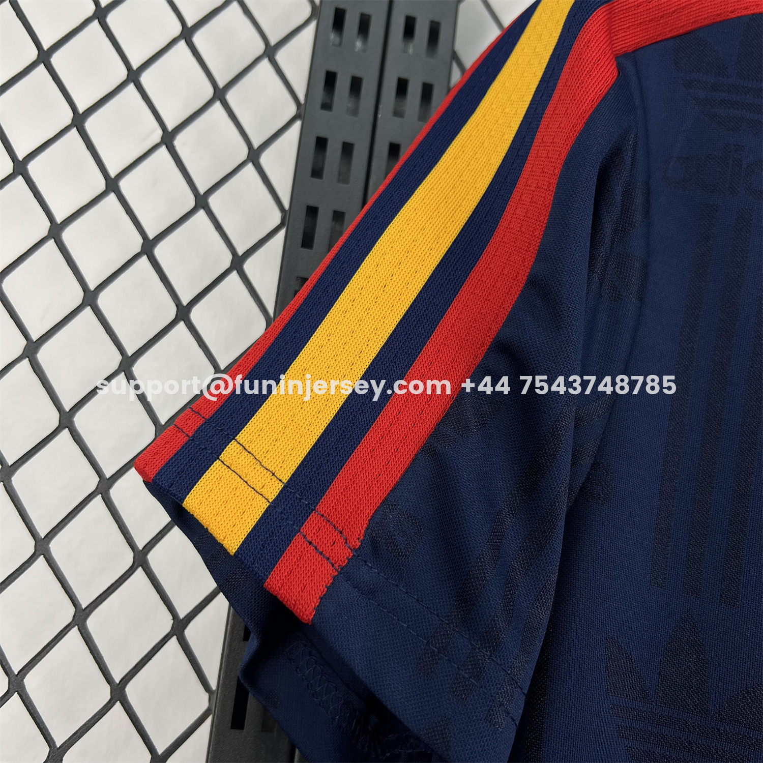 FUN-Funinjersey-Spain 2026 Dark Blue With Red Accents Special Jersey - Fans Version