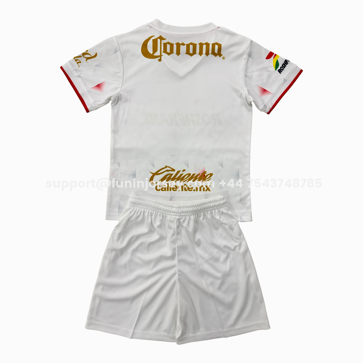 Funinjersey-Toluca 25-26 Away White Men's Adult Jersey Set - Fans Version