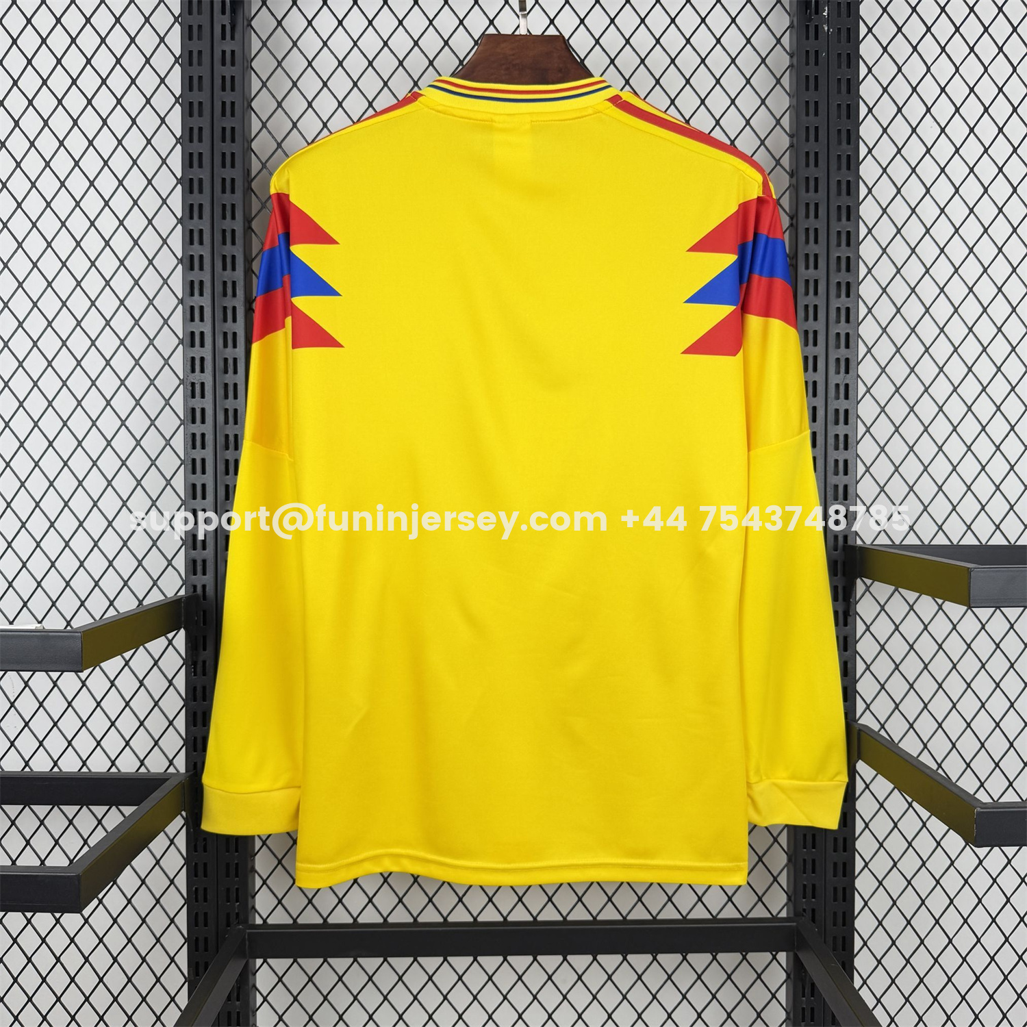 Funinjersey-Retro Colombia 1990 Home Long Sleeves Jersey - Fans Version