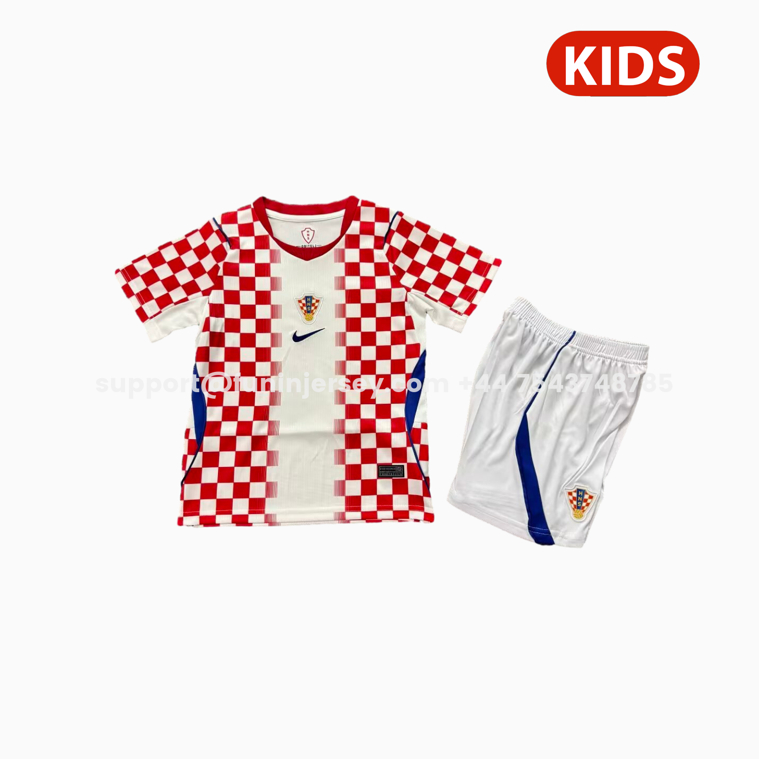 Funinjersey-Croatia 2026 Home Kids Kit