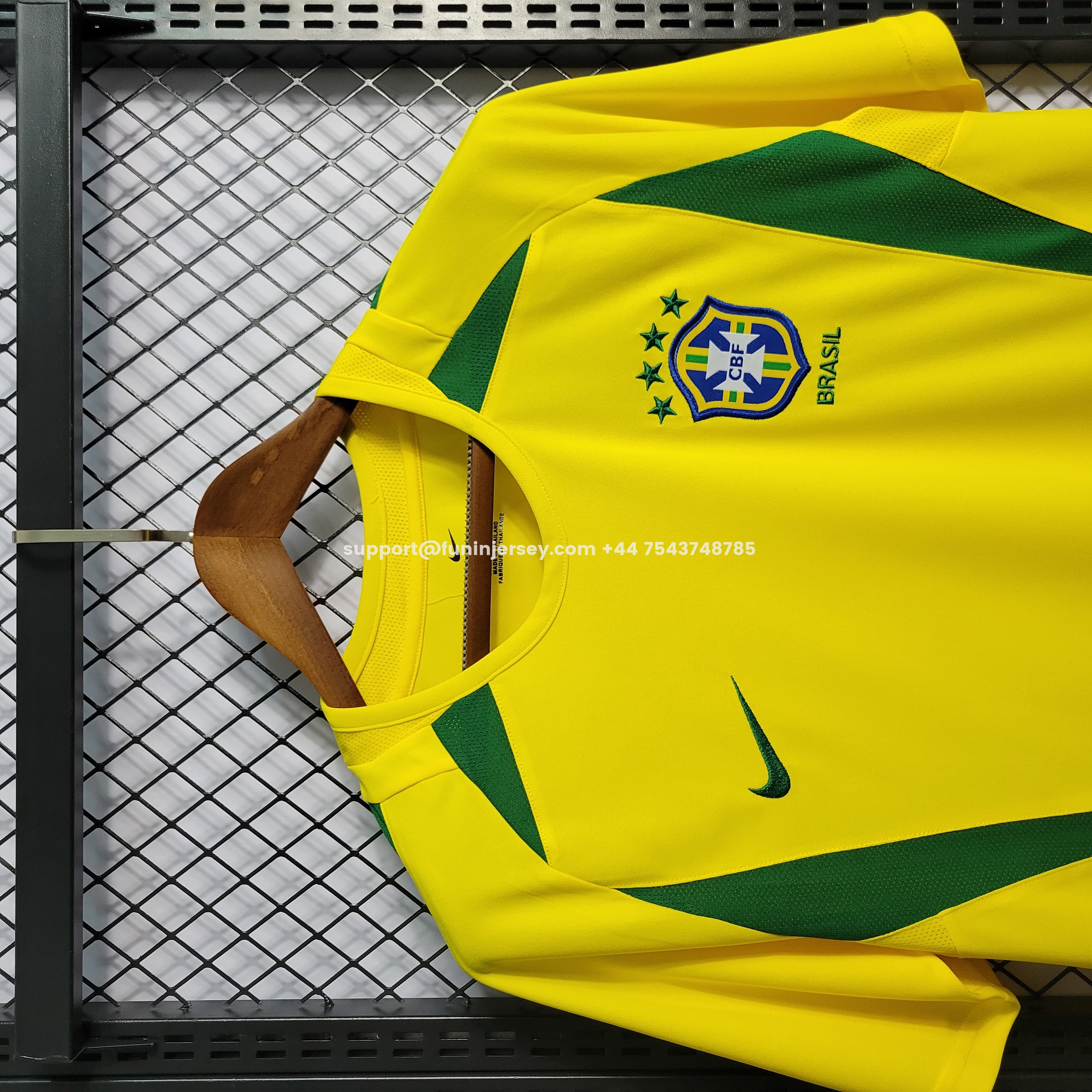 Funinjersey-Retro Brazil 2002 Home Stadium Jersey