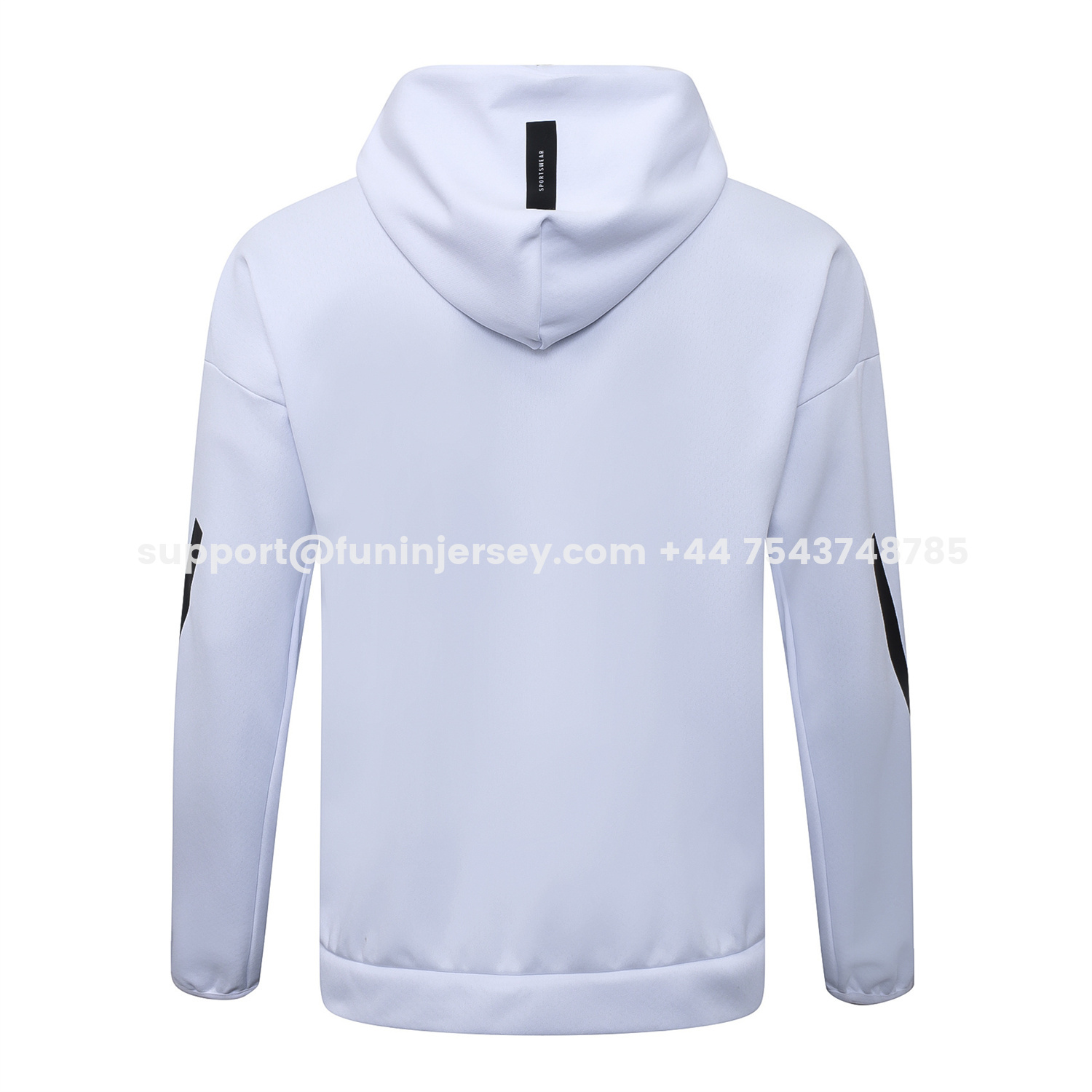 Funinjersey-Ajax 25-26 Training Hoodie Set - White Hoodie and White Pants