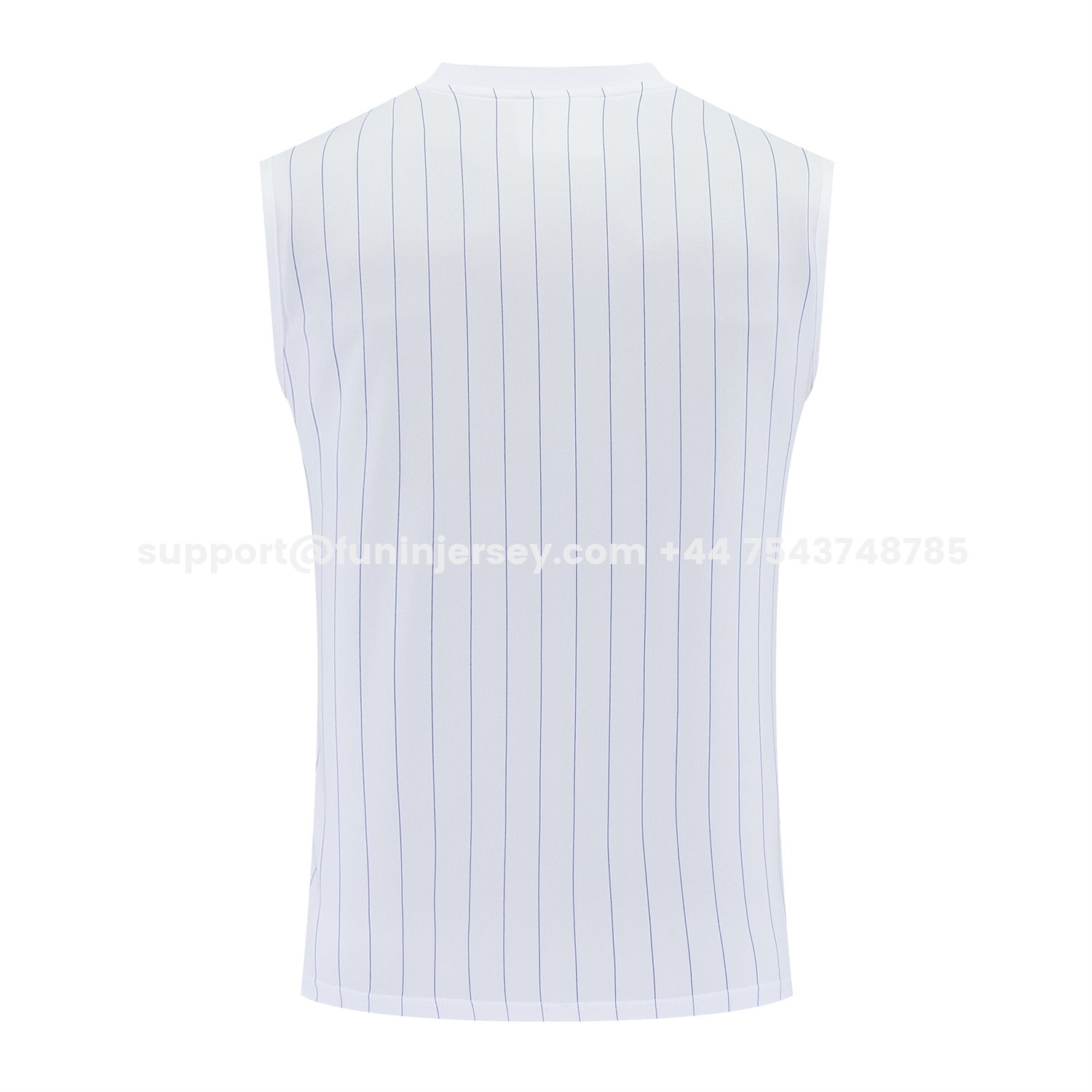 Funinjersey-C.H.E.L.S.E.A 25-26 Retro Style Vest Training Set - White Top & Blue Stripes Pants