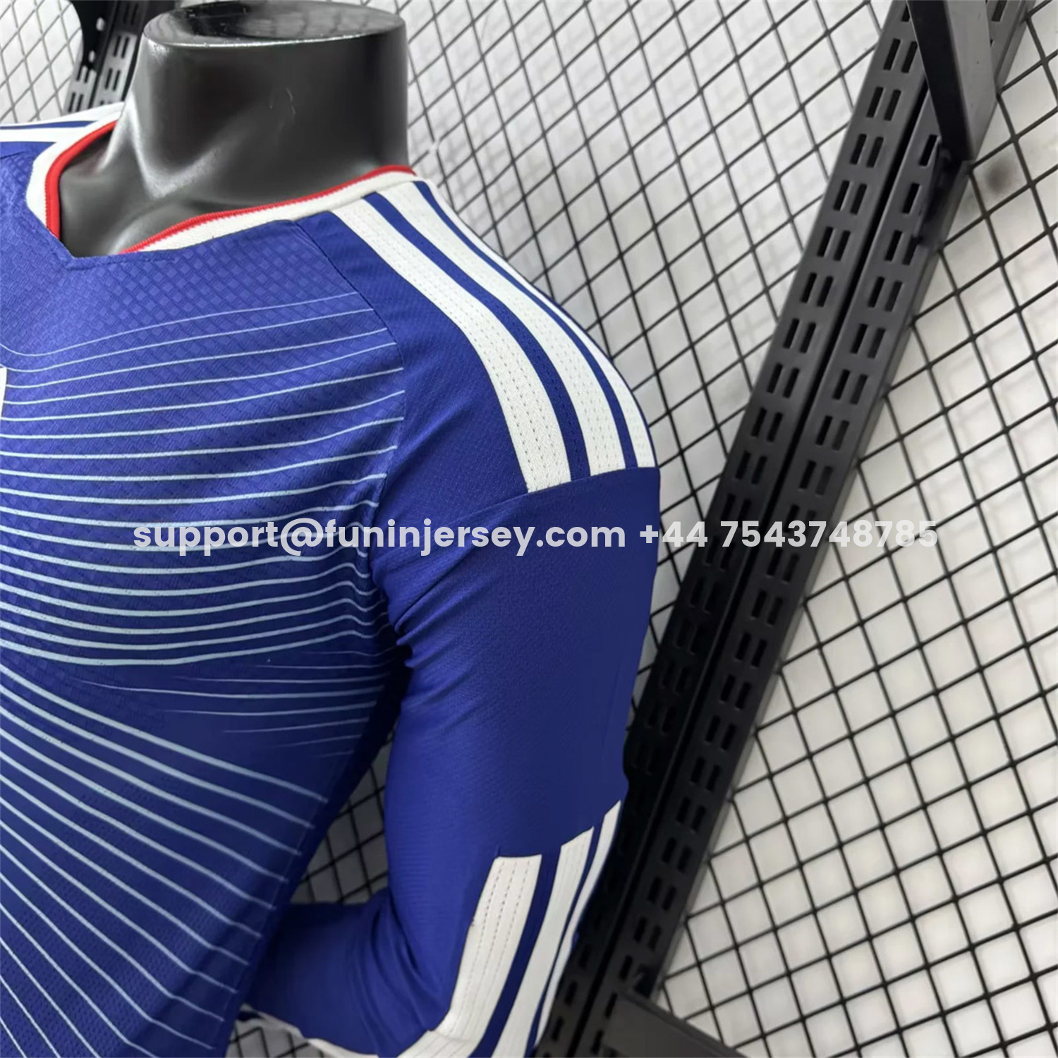 Funinjersey-Japan 2026 Home Deep Blue Long Sleeves Jersey - Player Version