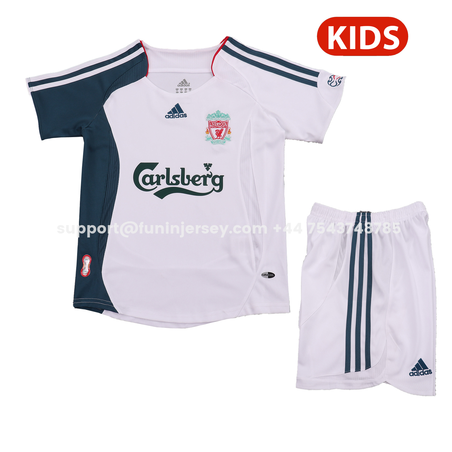 Funinjersey-Retro Liver.pool 2006-08 Away Kids Kit