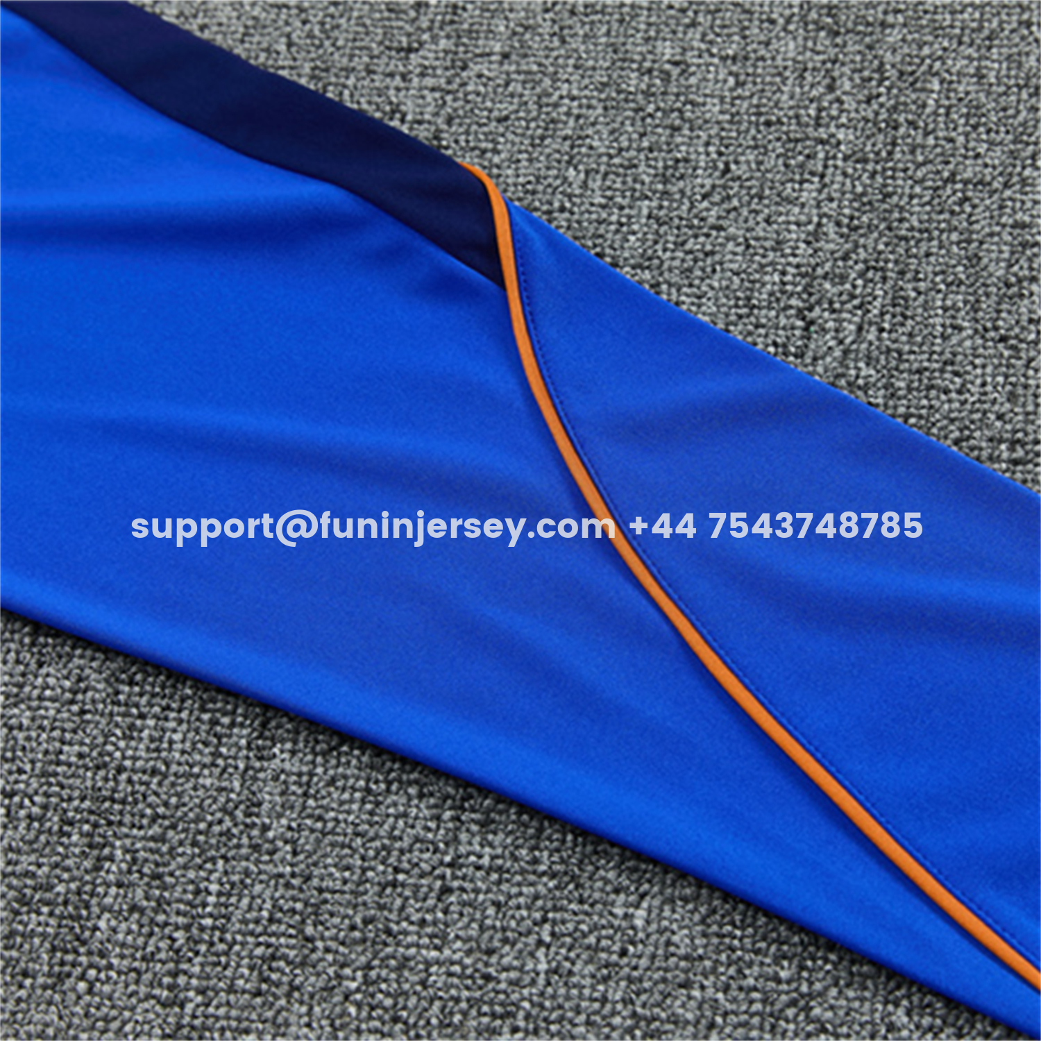 Funinjersey-France 2026 Kids Long Sleeve Training Set - Royal Blue Top & Pants